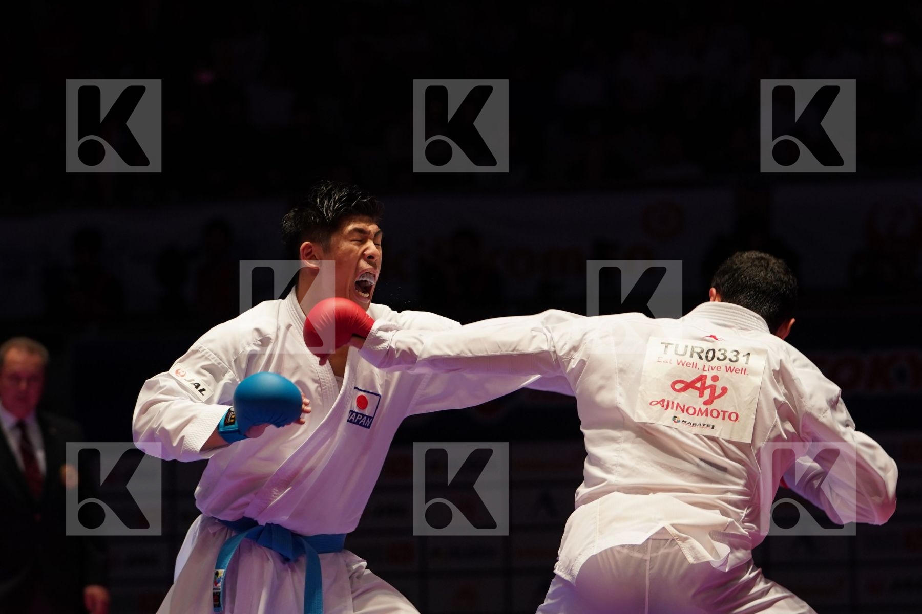 AKTAS UGUR (TURKEY) VS SHIMADA RIKITO (JAPAN) in Senior Kumite Ð 84 Kg - Gold bout