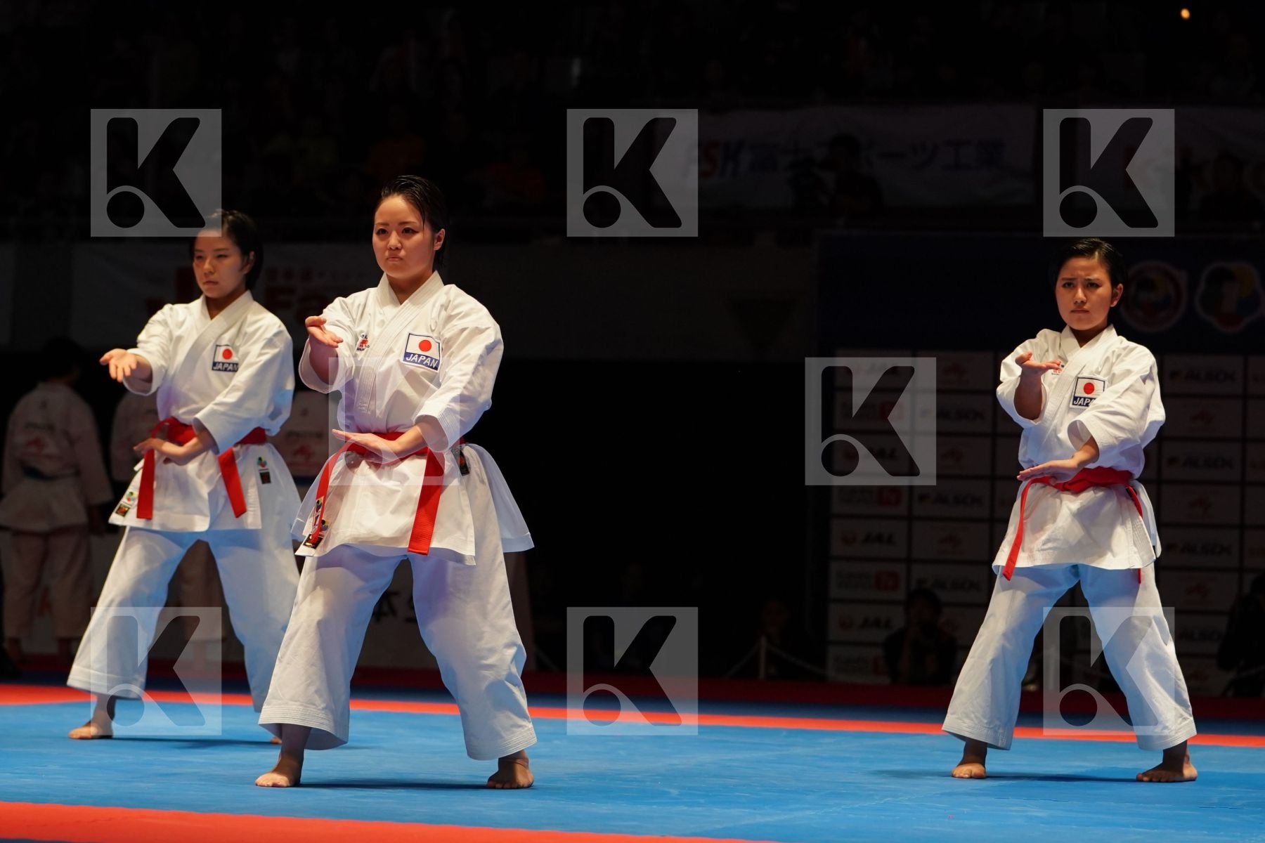 JAPAN (GIBO, KOKUBO, MINAMOTO) in Senior Team Female Kata - Gold bout