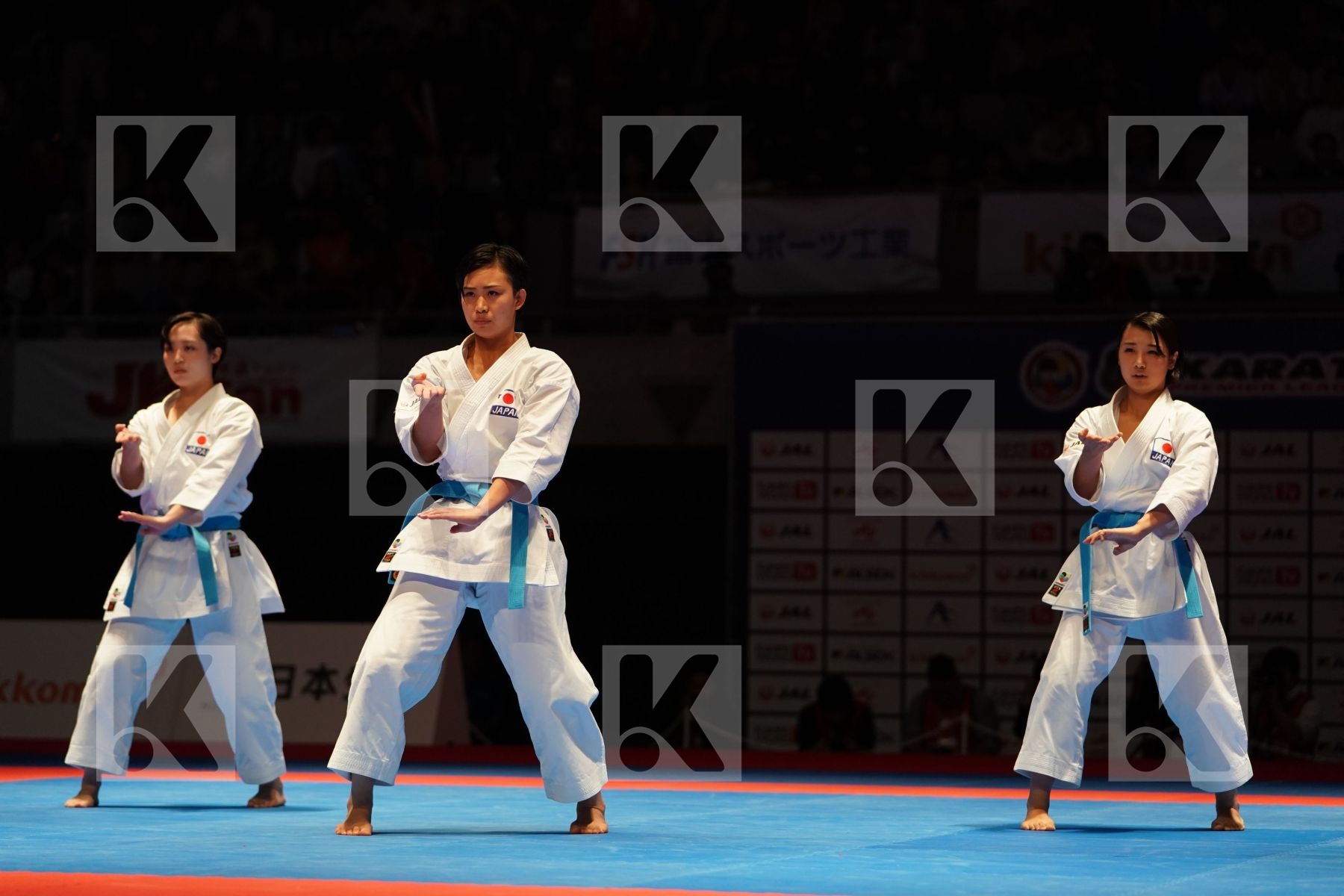 JAPAN (OGAWA, SHIMIZU, UMEKAGE) in Senior Team Female Kata - Gold bout