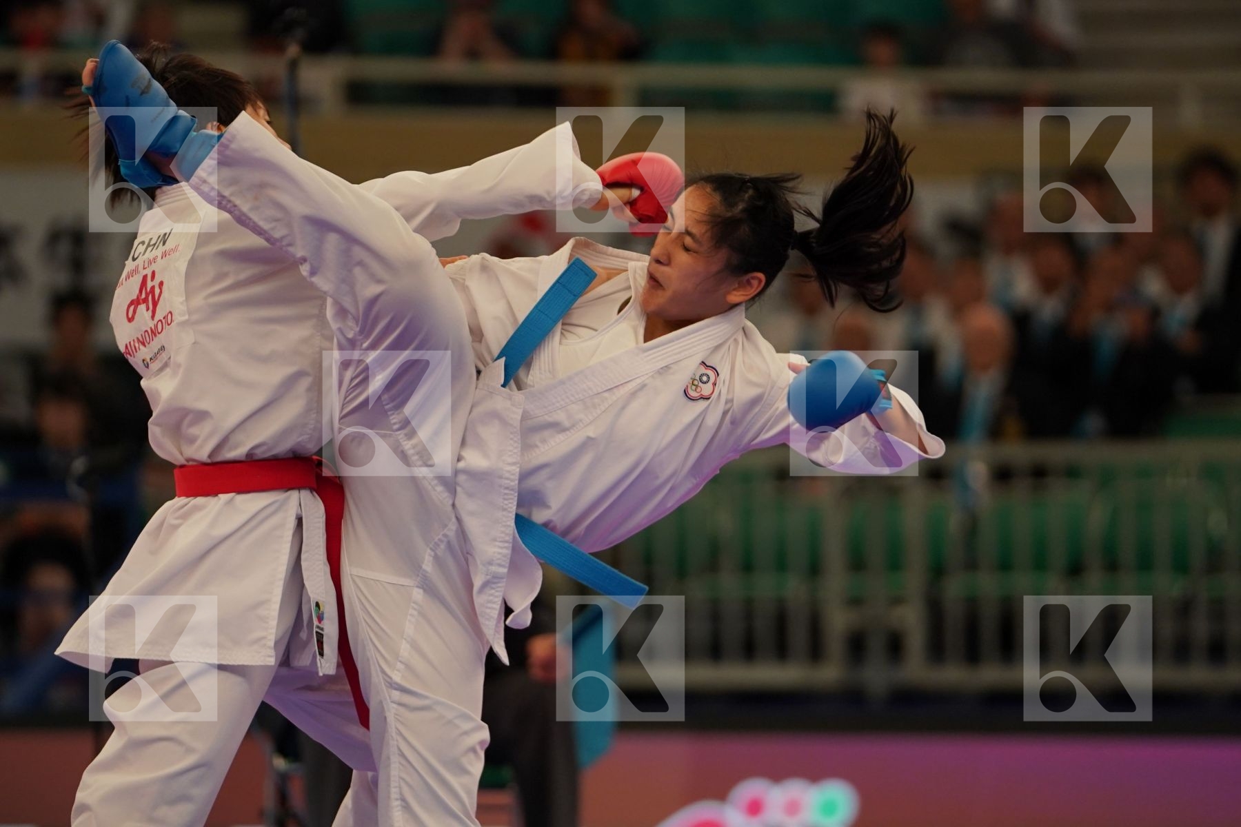 LI RANRAN (CHINA) vs GU SHIAU-SHUANG (CHINESE TAIPEI) in Senior Kumite -50 Kg - Bronze bout