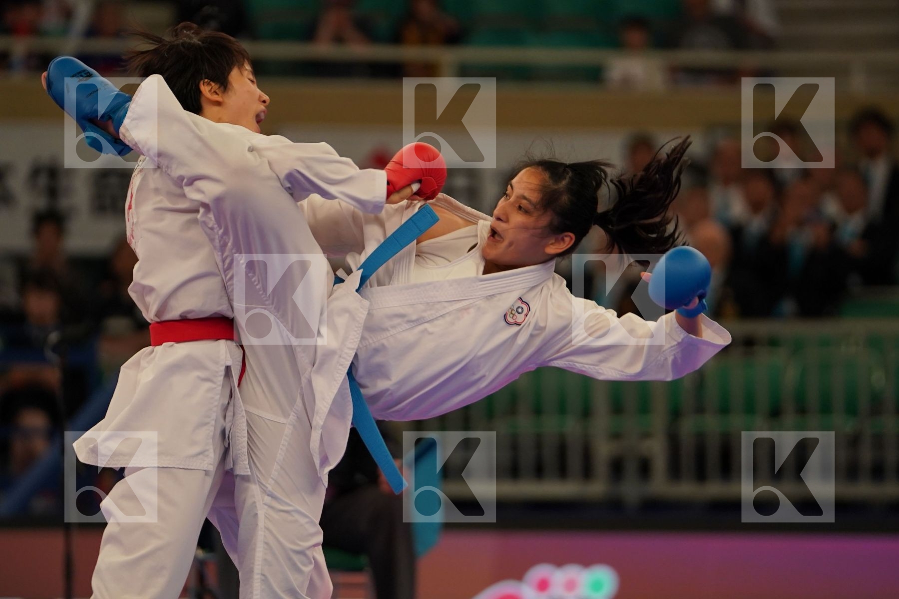 LI RANRAN (CHINA) vs GU SHIAU-SHUANG (CHINESE TAIPEI) in Senior Kumite -50 Kg - Bronze bout