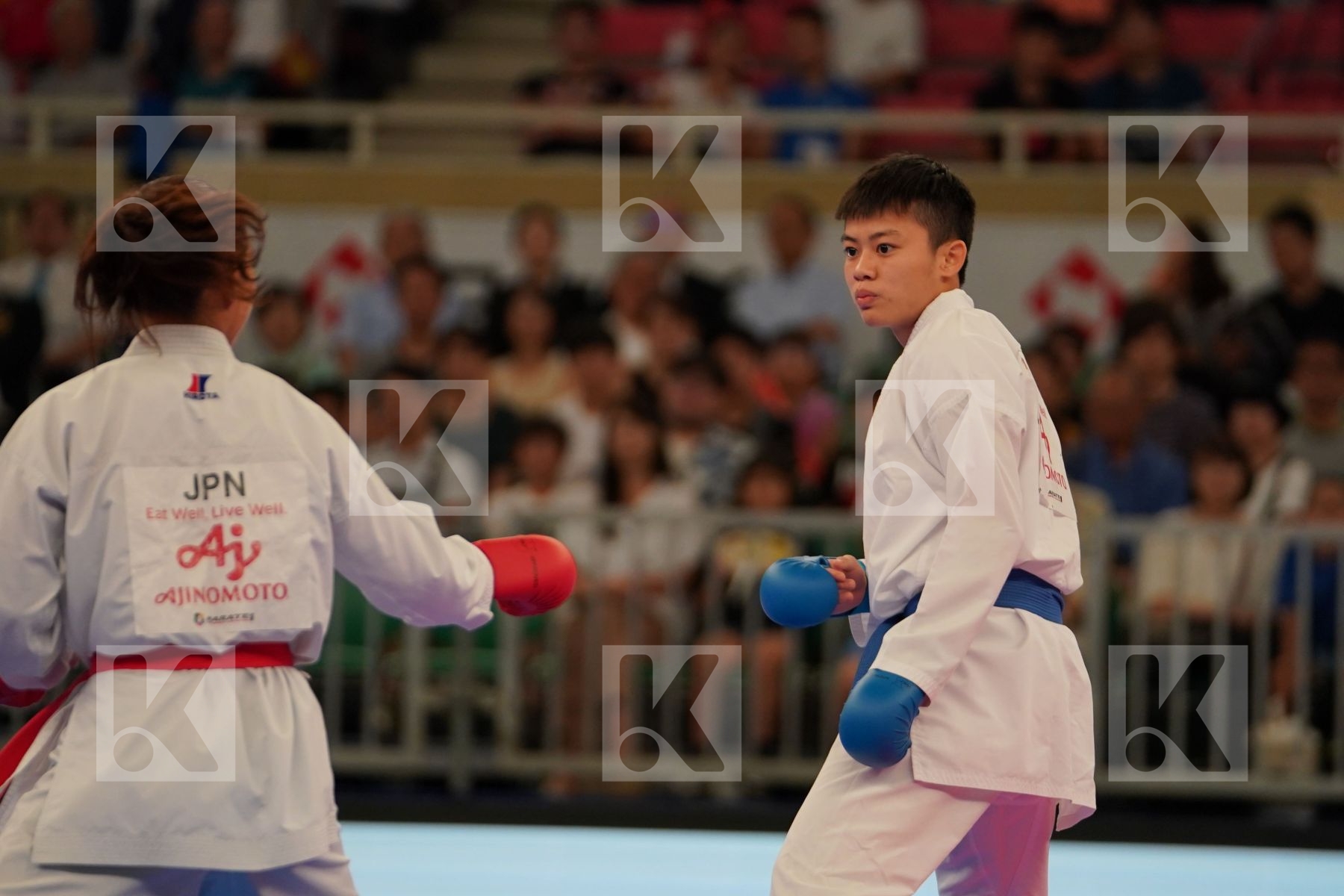 TADANO AYAKA (JAPAN) vs KU TSUI-PING (CHINESE TAIPEI) in Senior Kumite -50 Kg - Bronze bout