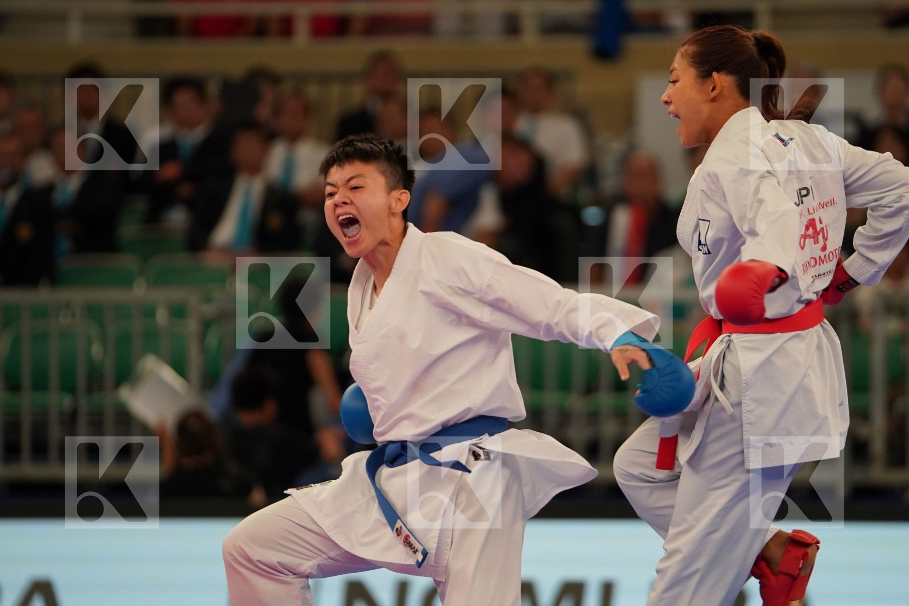 TADANO AYAKA (JAPAN) vs KU TSUI-PING (CHINESE TAIPEI) in Senior Kumite -50 Kg - Bronze bout