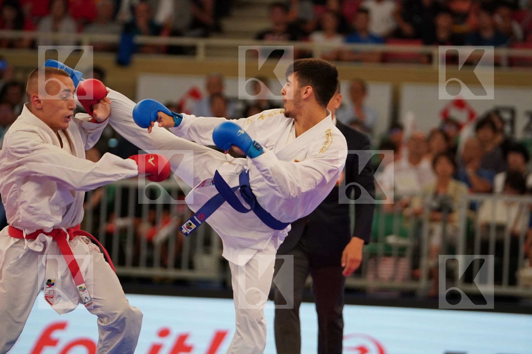 DULOVIC NENAD (MONTENEGRO) vs SAMDAN ERAY (TURKEY) in Senior Kumite -60 Kg - Bronze bout