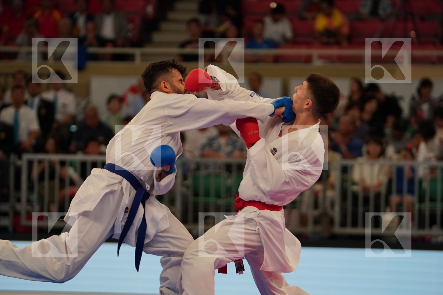 ORTIZ_FERNANDEZ ALEJANDRO (SPAIN) vs HASSANNIAIDEILAMI MAJID (IRAN) in Senior Kumite -60 Kg - Bronze bout