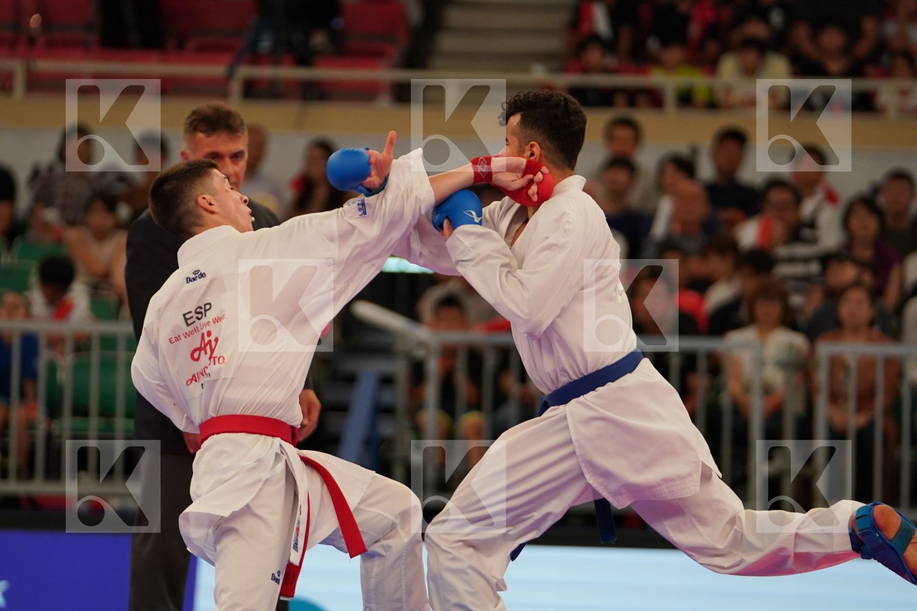 ORTIZ_FERNANDEZ ALEJANDRO (SPAIN) vs HASSANNIAIDEILAMI MAJID (IRAN) in Senior Kumite -60 Kg - Bronze bout