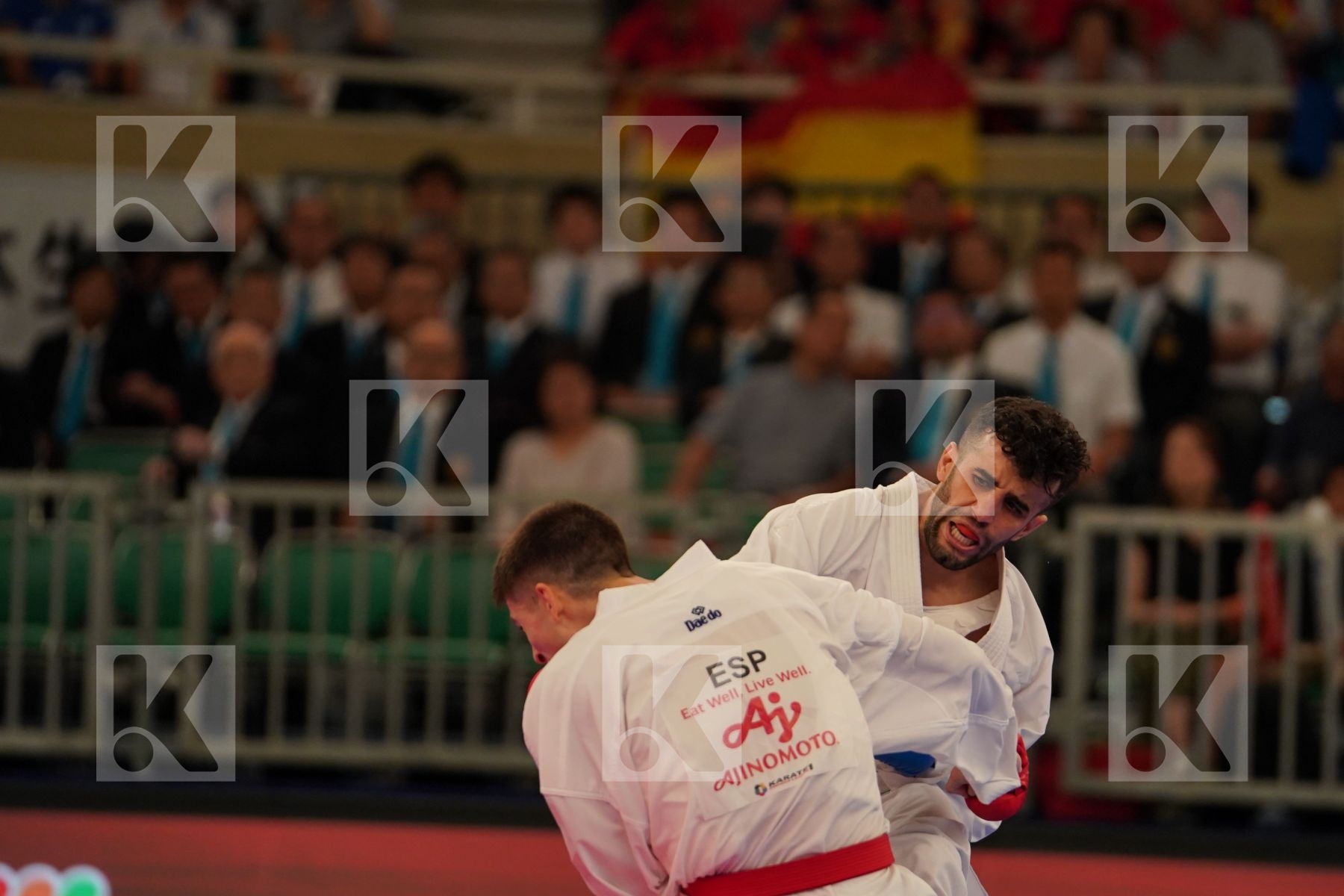 ORTIZ_FERNANDEZ ALEJANDRO (SPAIN) vs HASSANNIAIDEILAMI MAJID (IRAN) in Senior Kumite -60 Kg - Bronze bout