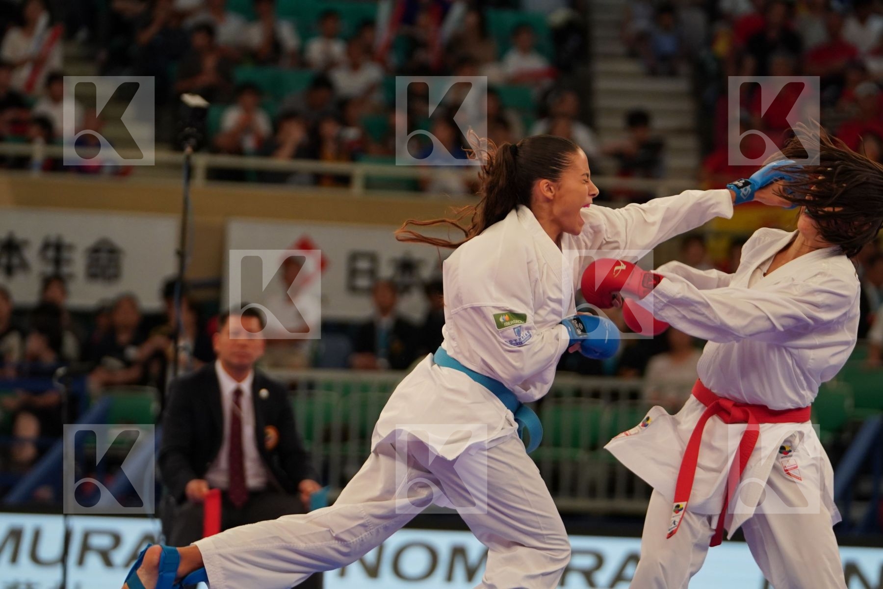 HASANI ALESANDRA (CROATIA) vs FERNANDEZ_OSORIO CARLOTA (SPAIN) in Senior Kumite -55 Kg - Bronze bout