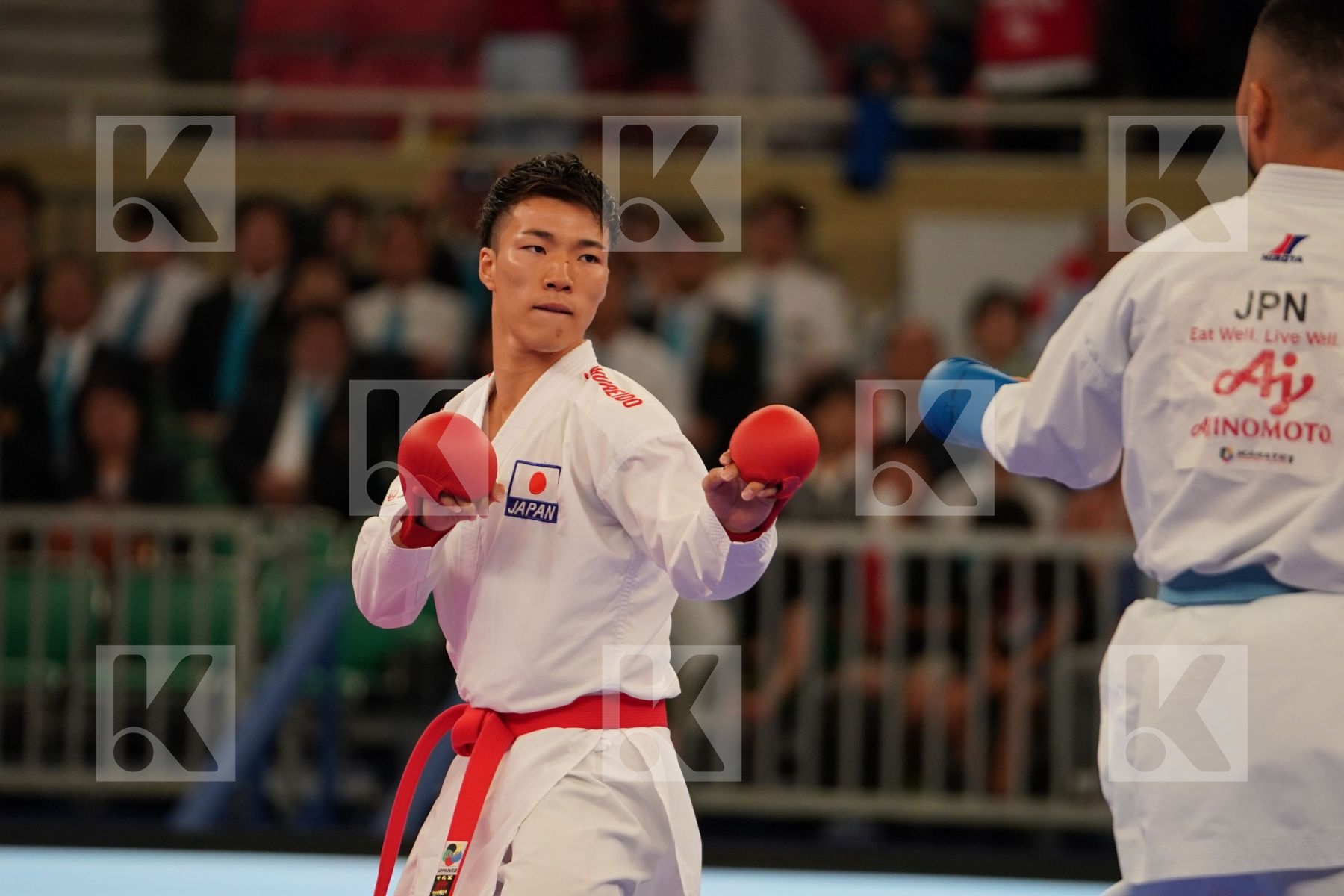 KOZAKI YUGO (JAPAN) vs NAKANO SOICHIRO (JAPAN) in Senior Kumite -67 Kg - Bronze bout