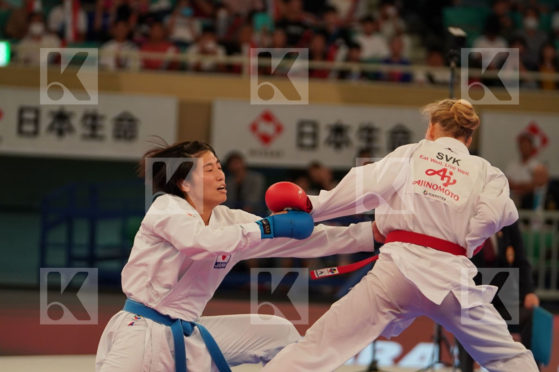 SUCHANKOVA INGRIDA (SLOVAKIA) vs SOMEYA MAYUMI (JAPAN) in Senior Kumite -61 Kg - Bronze bout