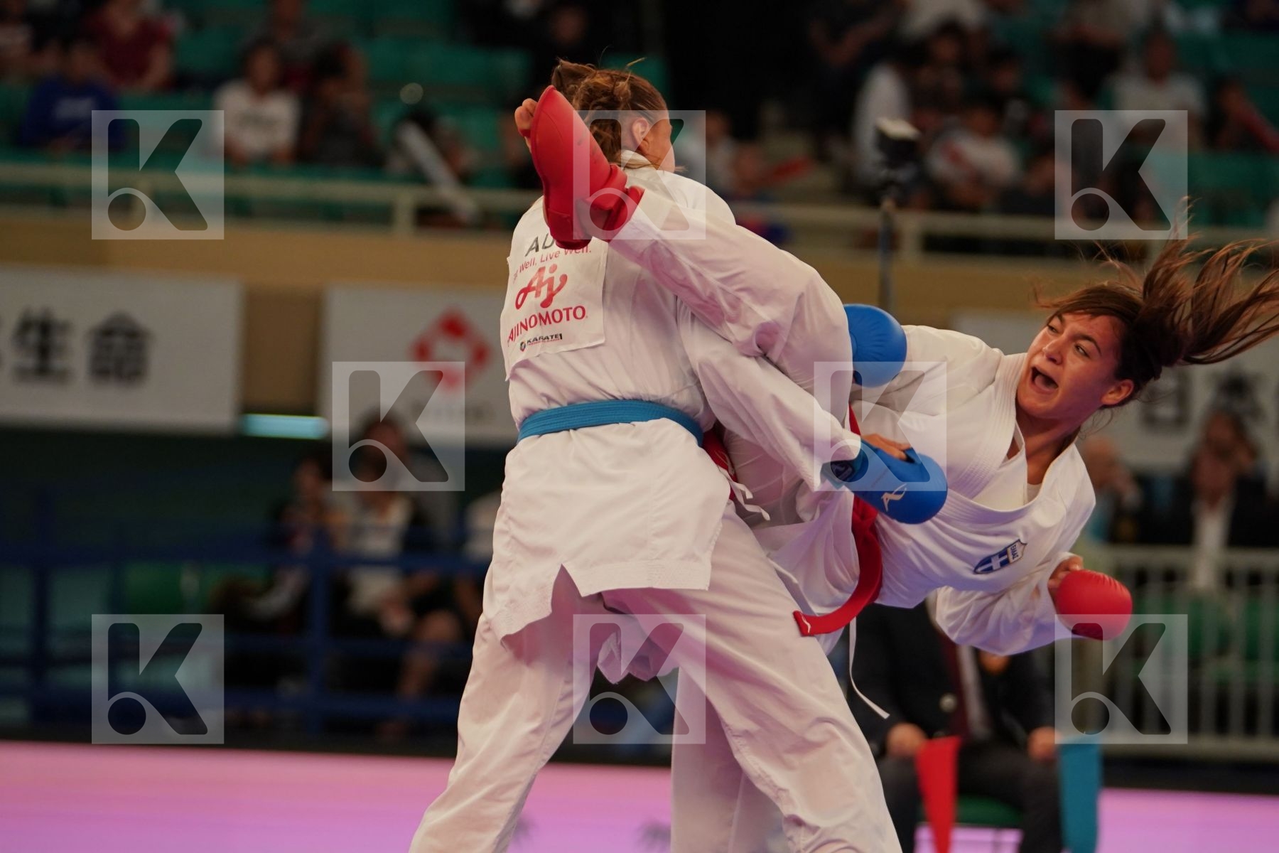 KYDONAKI KYRIAKI (GREECE) vs BUCHINGER ALISA (AUSTRIA) in Senior Kumite -68 Kg - Bronze bout