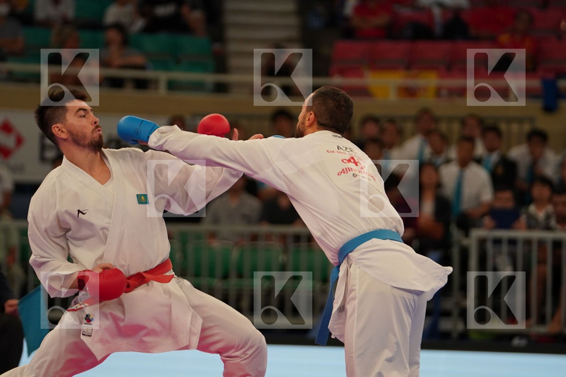 CHIKHMAREV IGOR (KAZAKHSTAN) vs MAMAYEV AYKHAN (AZERBAIJAN) in Senior Kumite -84 Kg - Bronze bout