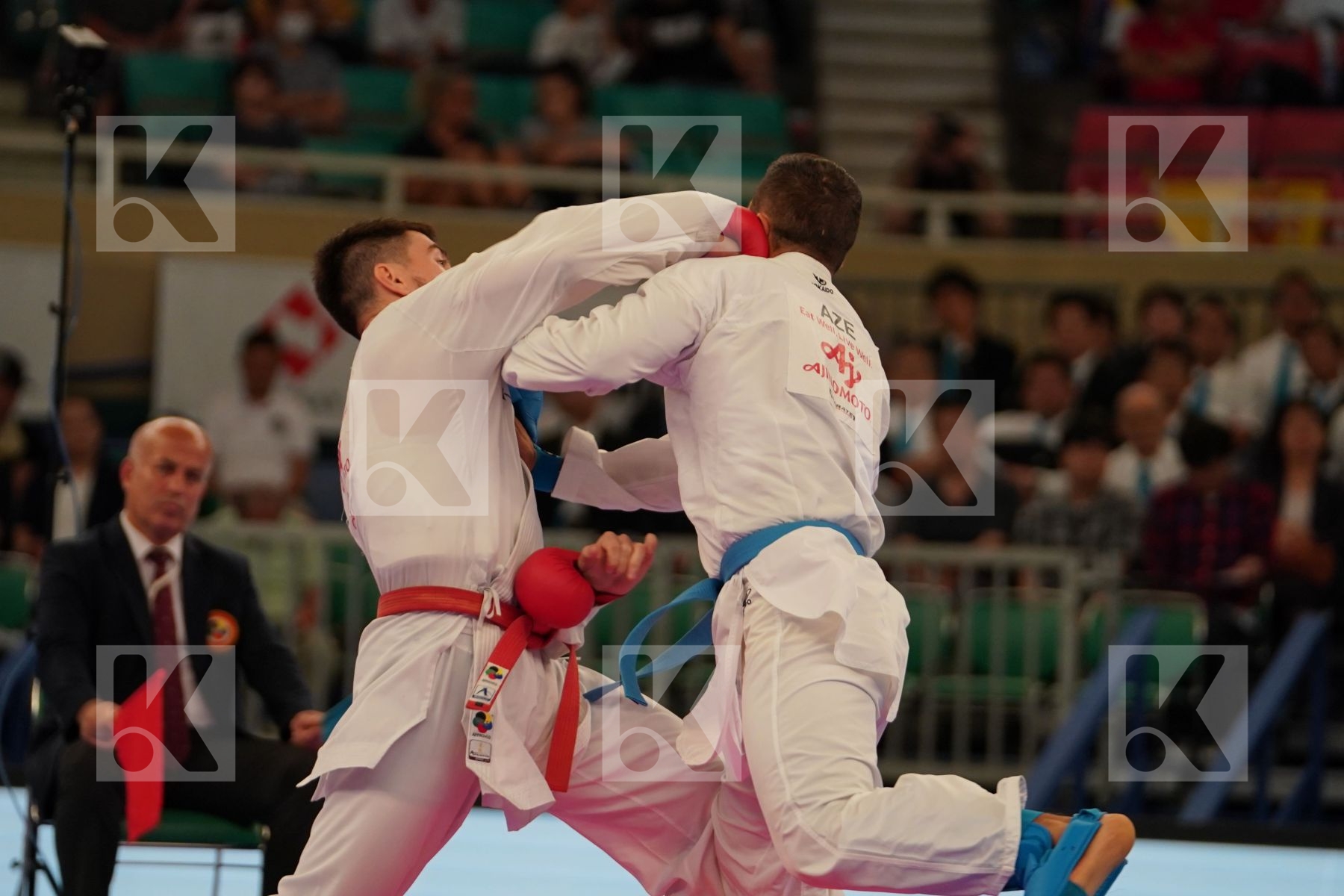CHIKHMAREV IGOR (KAZAKHSTAN) vs MAMAYEV AYKHAN (AZERBAIJAN) in Senior Kumite -84 Kg - Bronze bout