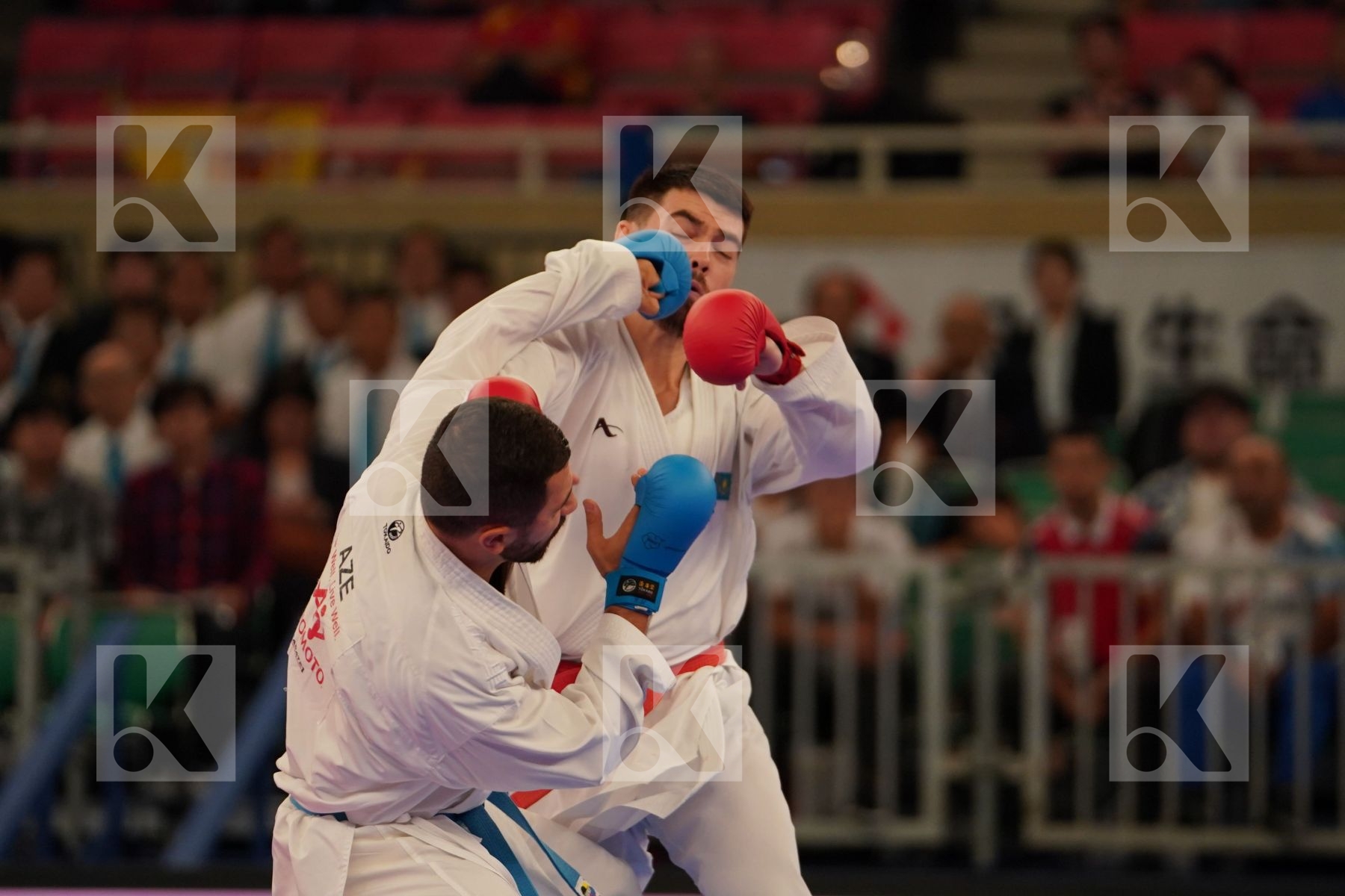 CHIKHMAREV IGOR (KAZAKHSTAN) vs MAMAYEV AYKHAN (AZERBAIJAN) in Senior Kumite -84 Kg - Bronze bout