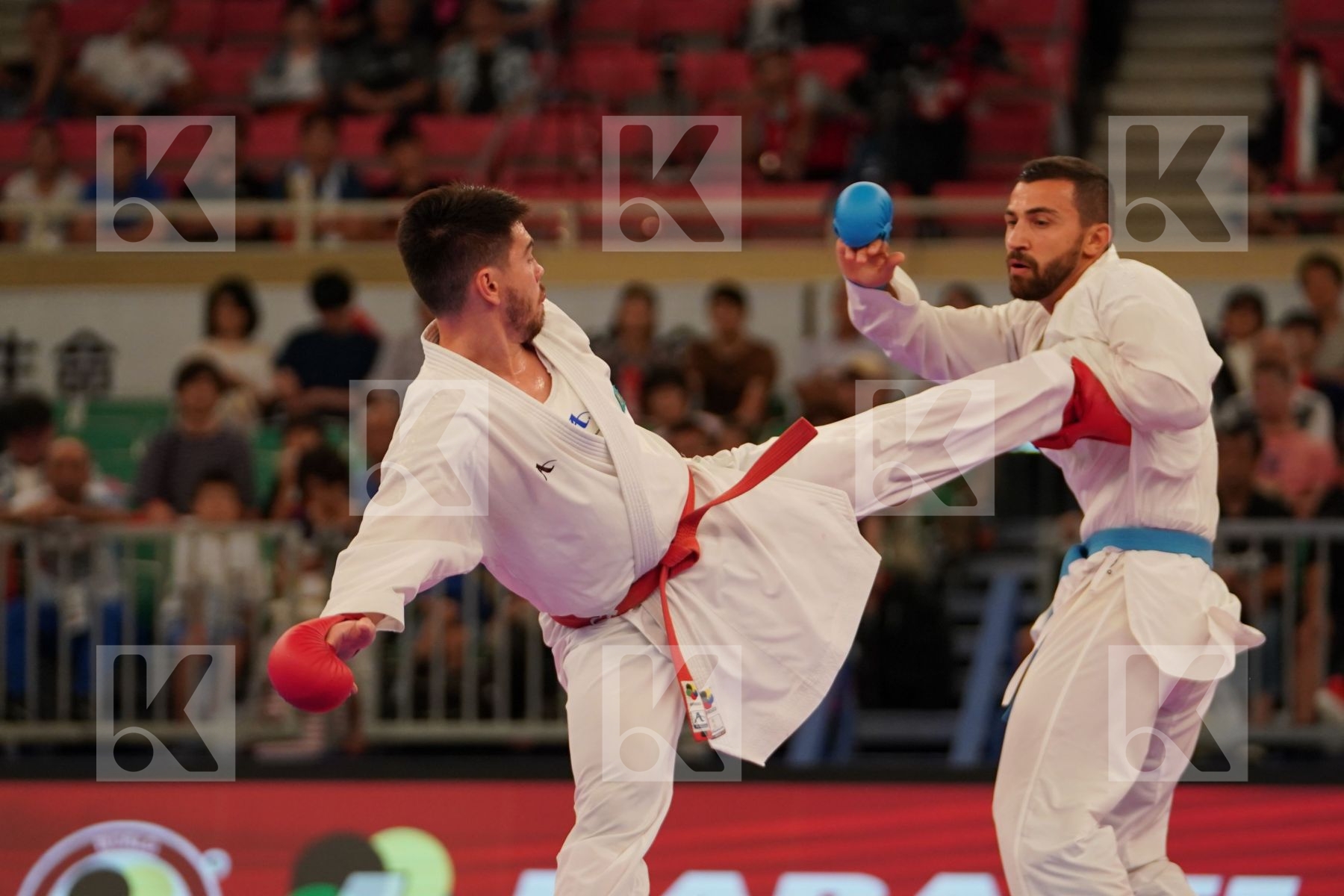 CHIKHMAREV IGOR (KAZAKHSTAN) vs MAMAYEV AYKHAN (AZERBAIJAN) in Senior Kumite -84 Kg - Bronze bout