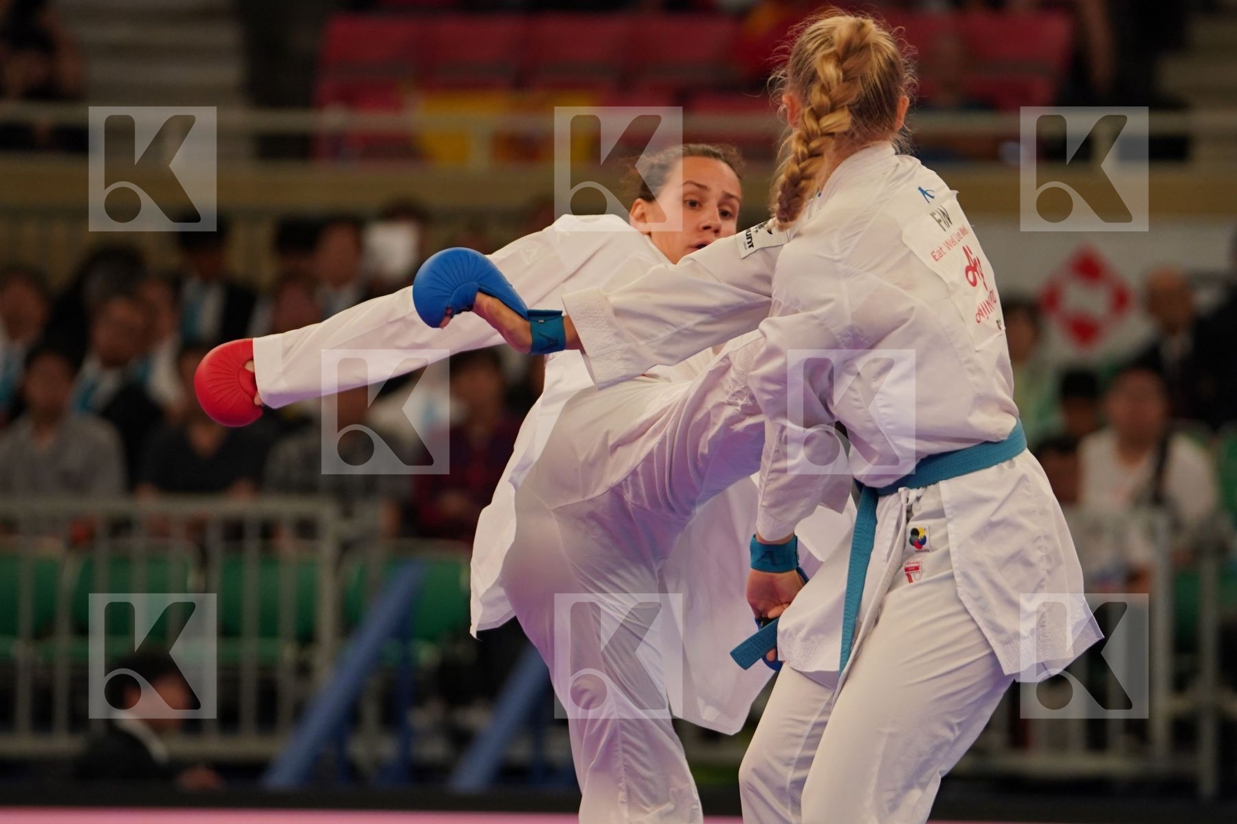 WASOWICZ MAYA (USA) vs KEINANEN TITTA (FINLAND) in Senior Kumite 68+ Kg - Bronze bout