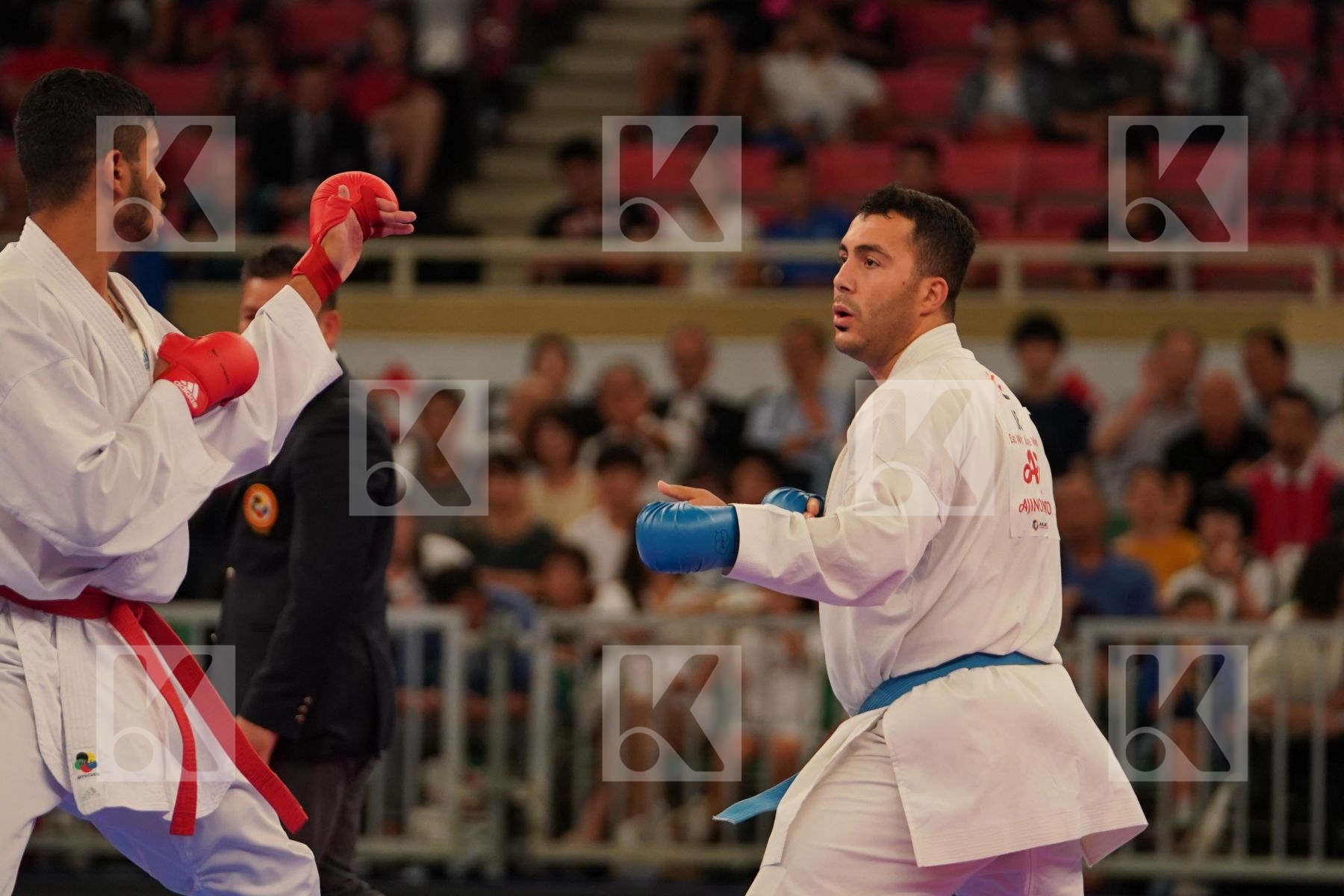 FILALI MEHDI (FRANCE) vs GANJZADEH SAJAD (IRAN) in Senior Kumite 84+ Kg - Bronze bout