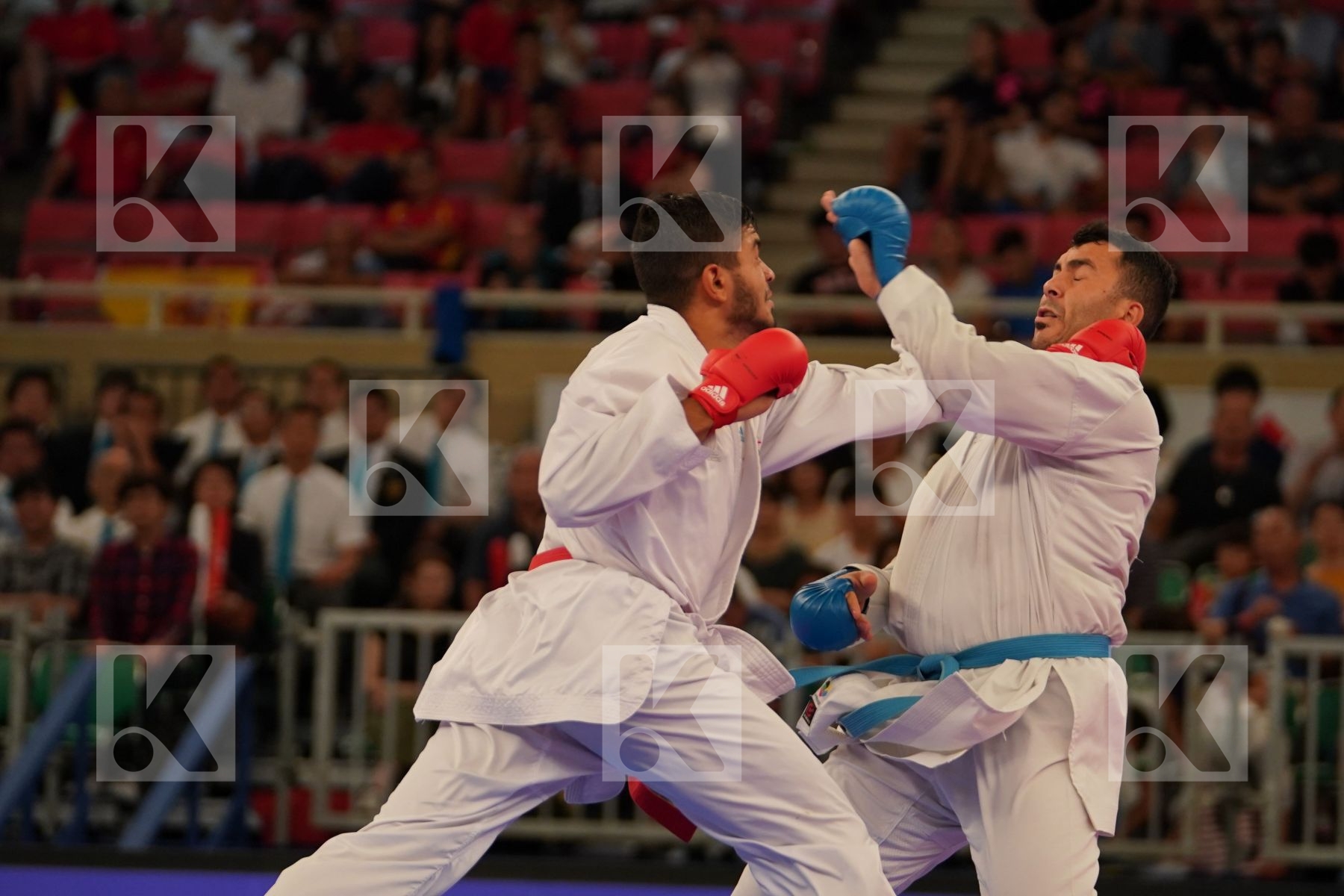 FILALI MEHDI (FRANCE) vs GANJZADEH SAJAD (IRAN) in Senior Kumite 84+ Kg - Bronze bout