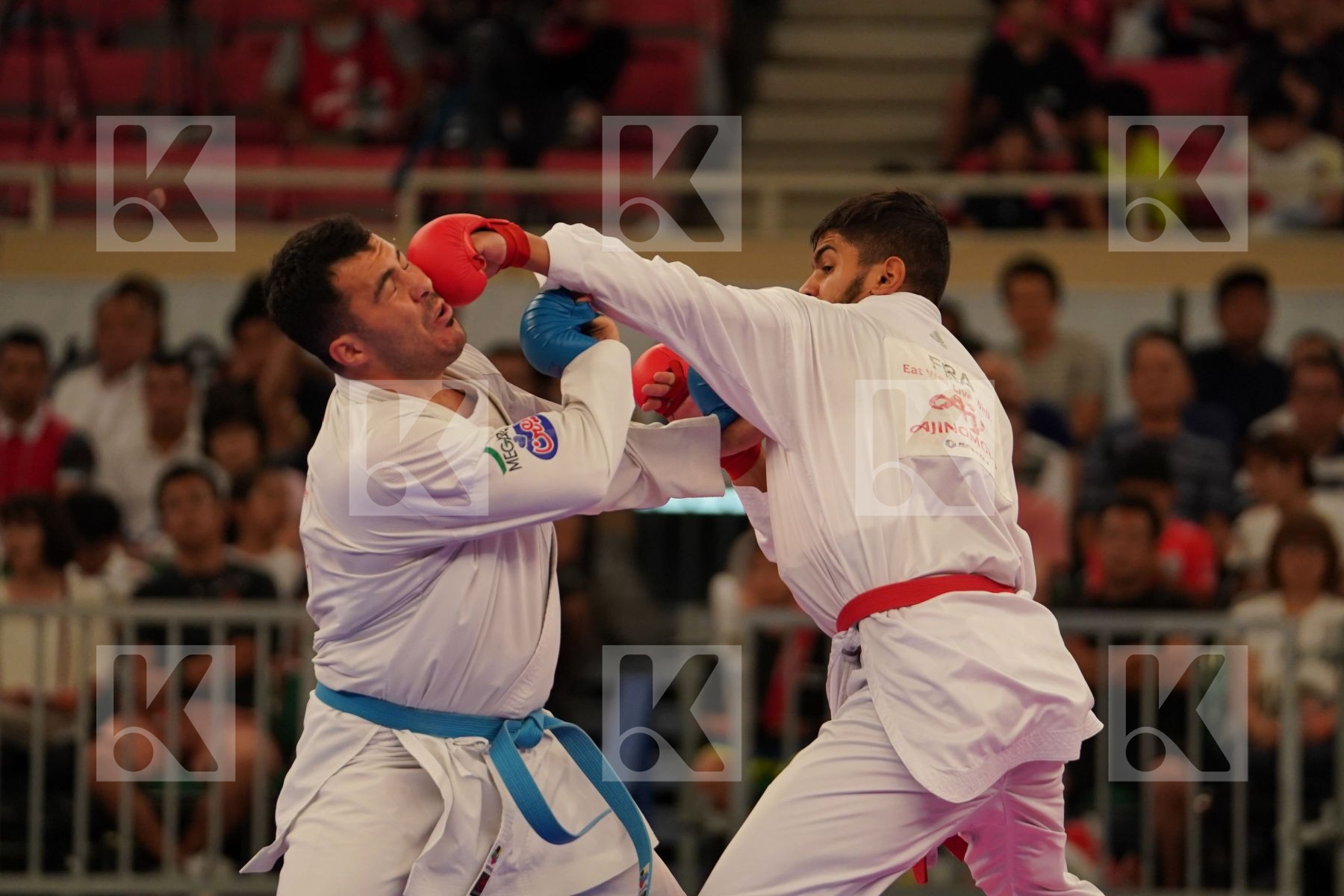 FILALI MEHDI (FRANCE) vs GANJZADEH SAJAD (IRAN) in Senior Kumite 84+ Kg - Bronze bout