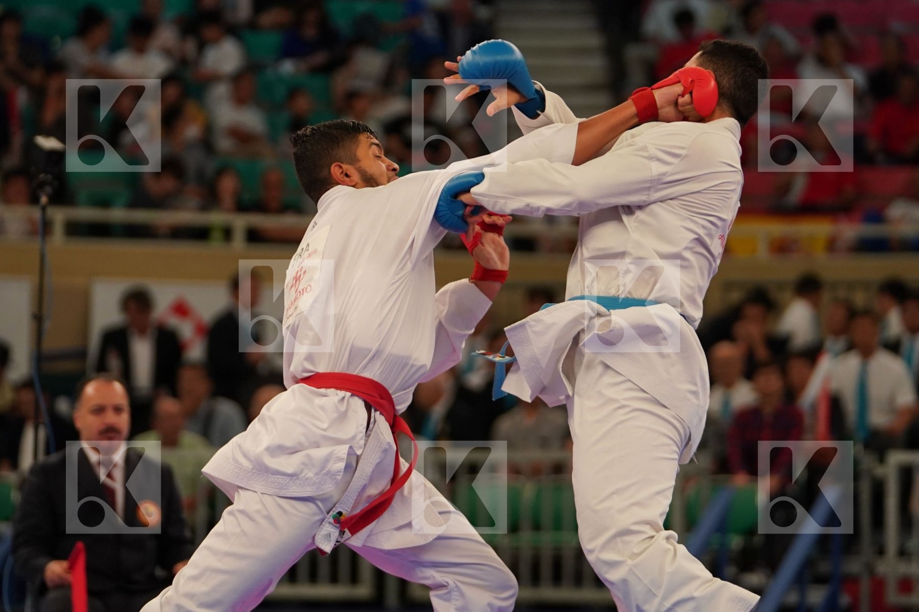 FILALI MEHDI (FRANCE) vs GANJZADEH SAJAD (IRAN) in Senior Kumite 84+ Kg - Bronze bout