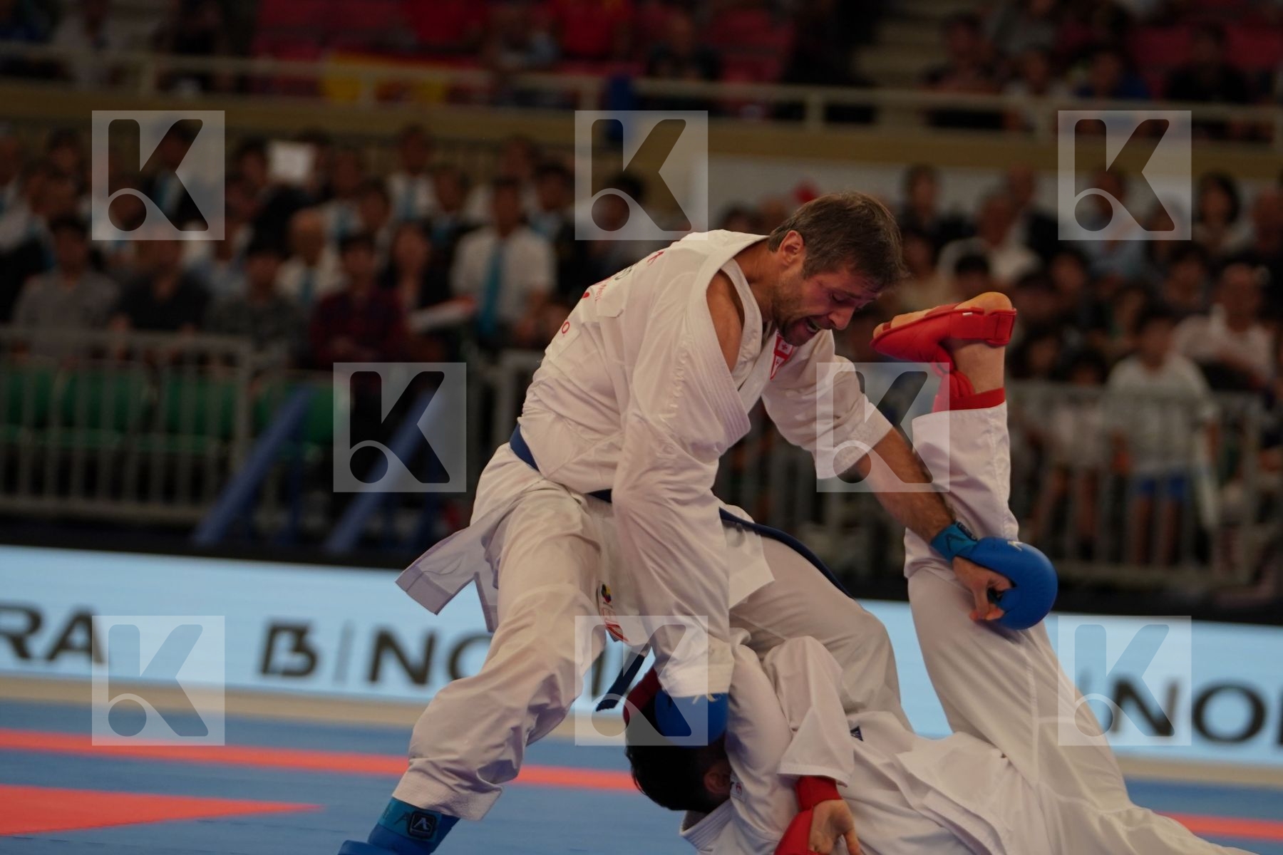 ANDO DAIKI (JAPAN) vs ARKANIA GOGITA (GEORGIA) in Senior Kumite 84+ Kg - Bronze bout