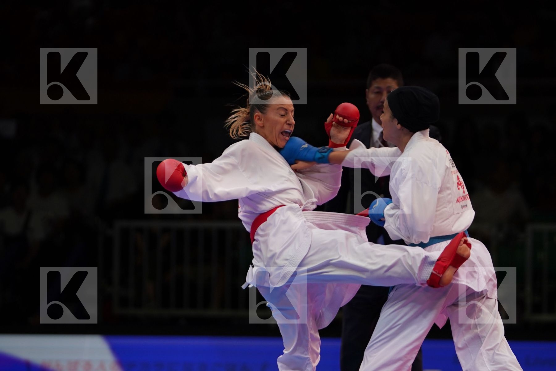 RECCHIA ALEXANDRA (FRANCE) vs BAHMANYAR SARA (IRAN) in Senior Kumite -50 Kg - Gold bout