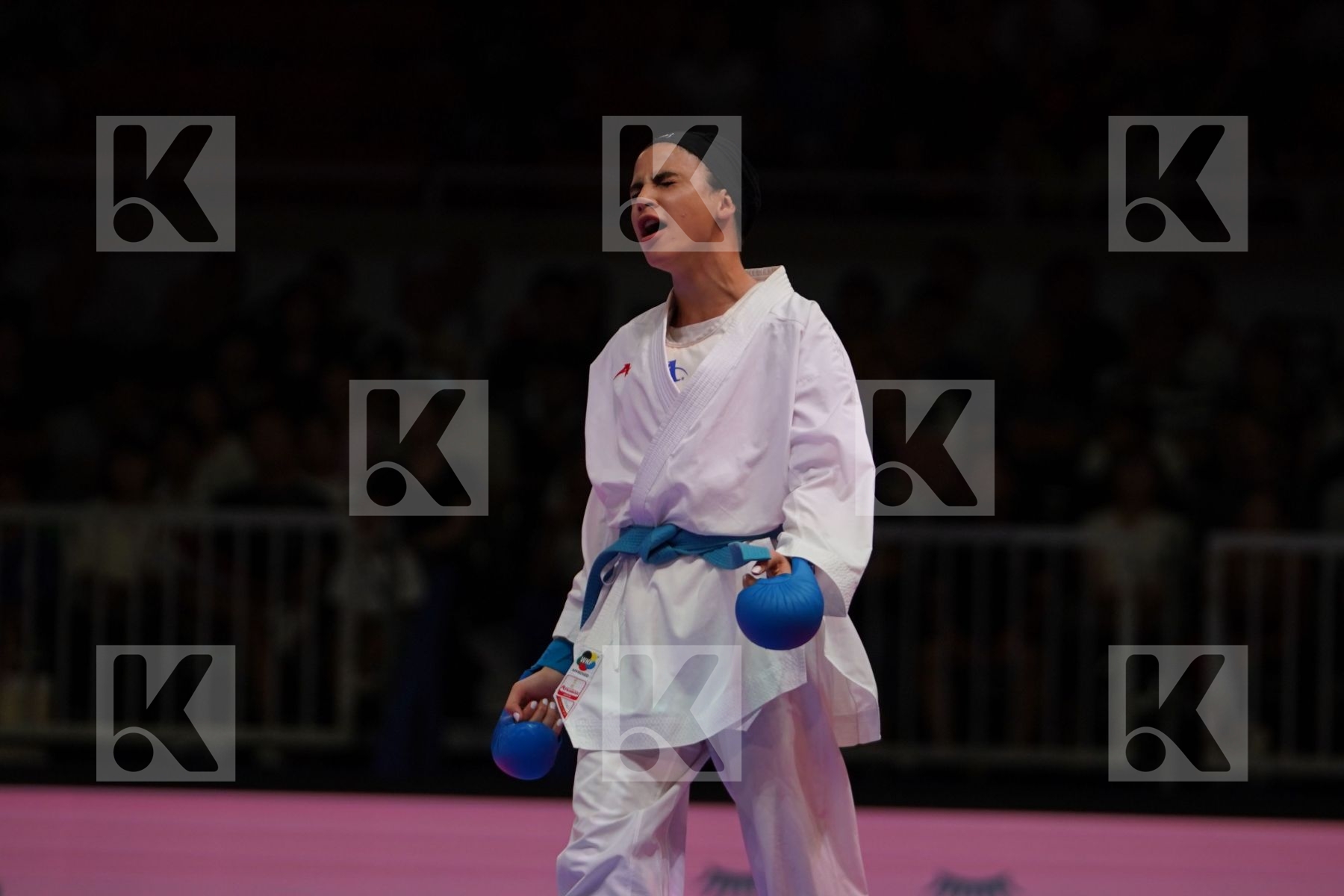 RECCHIA ALEXANDRA (FRANCE) vs BAHMANYAR SARA (IRAN) in Senior Kumite -50 Kg - Gold bout