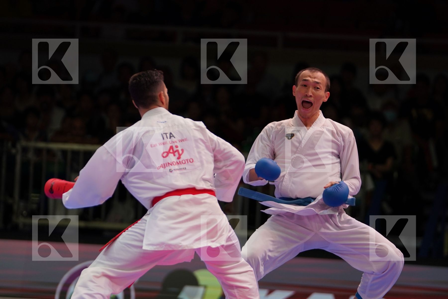 CRESCENZO ANGELO (ITALY) vs ASSADILOV DARKHAN (KAZAKHSTAN) in Senior Kumite -60 Kg - Gold bout
