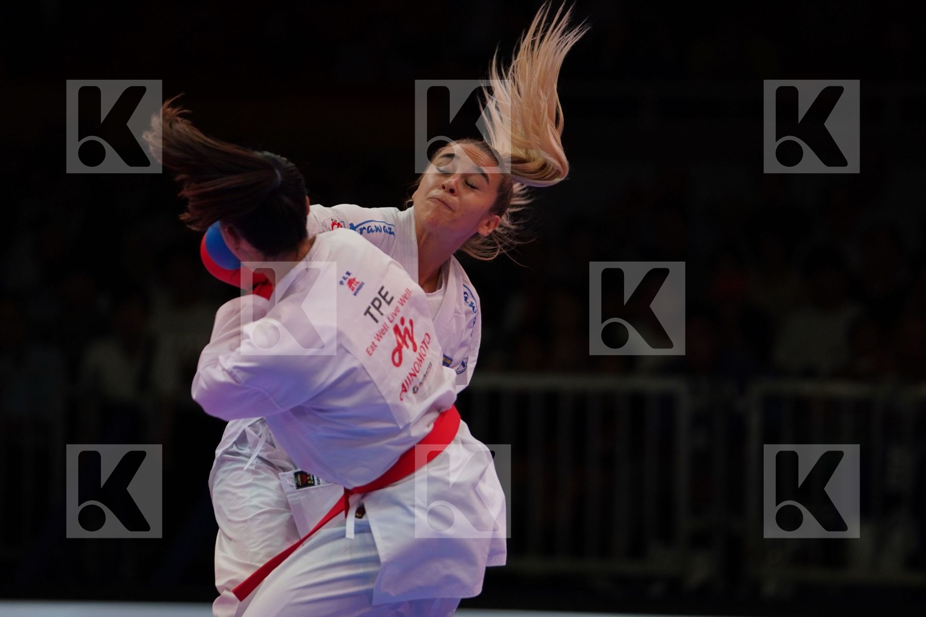 WEN TZU-YUN (CHINESE TAIPEI) vs TERLIUGA ANZHELIKA (UKRAINE) in Senior Kumite -55 Kg - Gold bout
