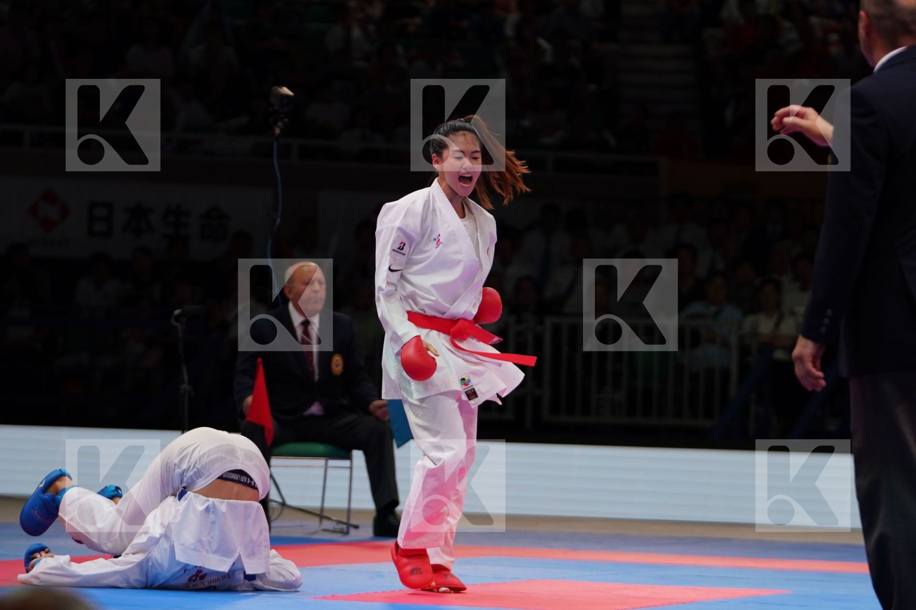 WEN TZU-YUN (CHINESE TAIPEI) vs TERLIUGA ANZHELIKA (UKRAINE) in Senior Kumite -55 Kg - Gold bout