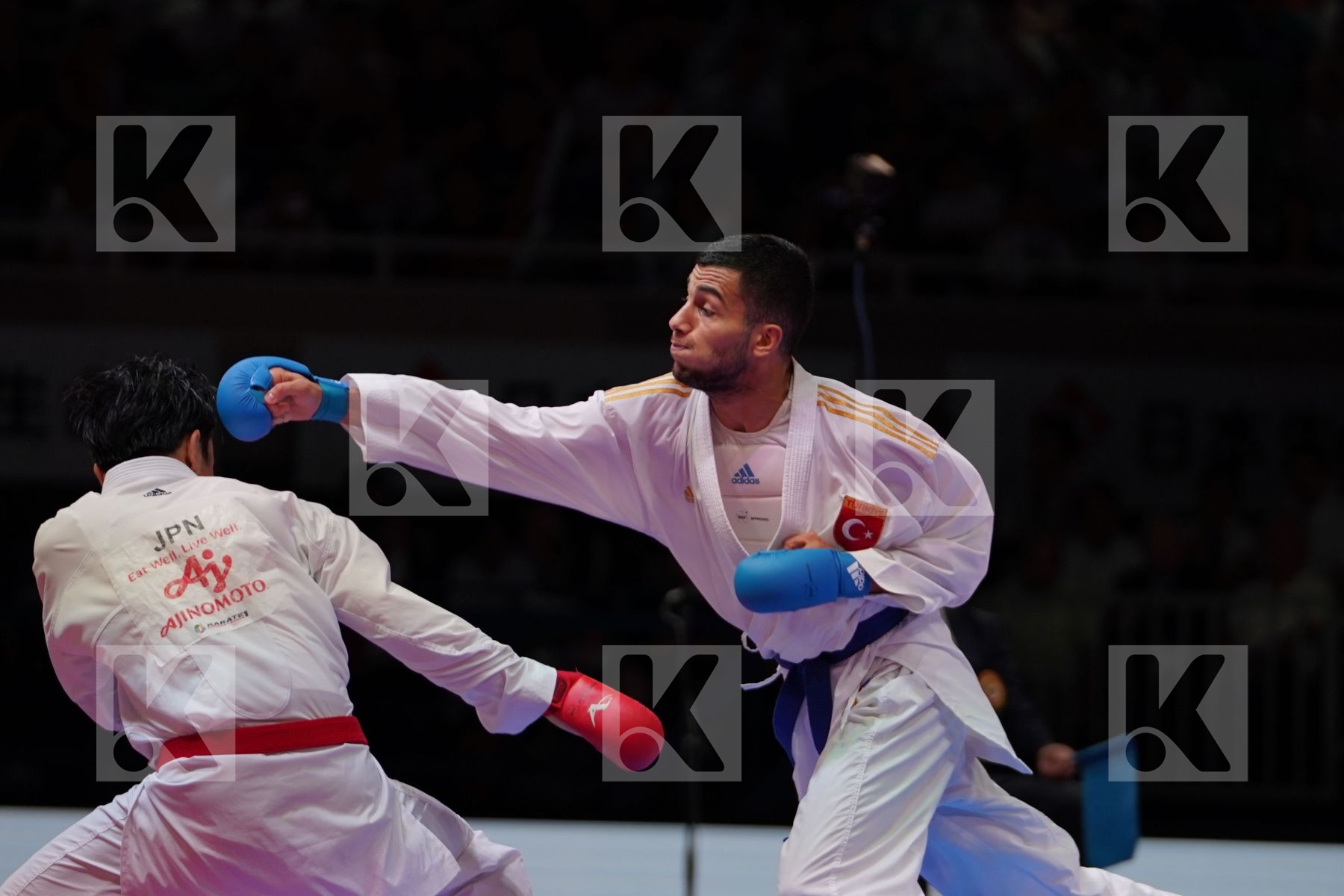 GOMYO HIROTO (JAPAN) vs UYGUR BURAK (TURKEY) in Senior Kumite -67 Kg - Gold bout