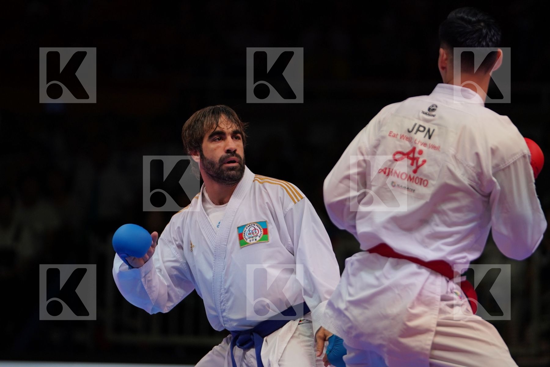 NISHIMURA KEN (JAPAN) VS AGHAYEV RAFAEL (AZERBAIJAN) in Senior Kumite -75 Kg - Gold bout