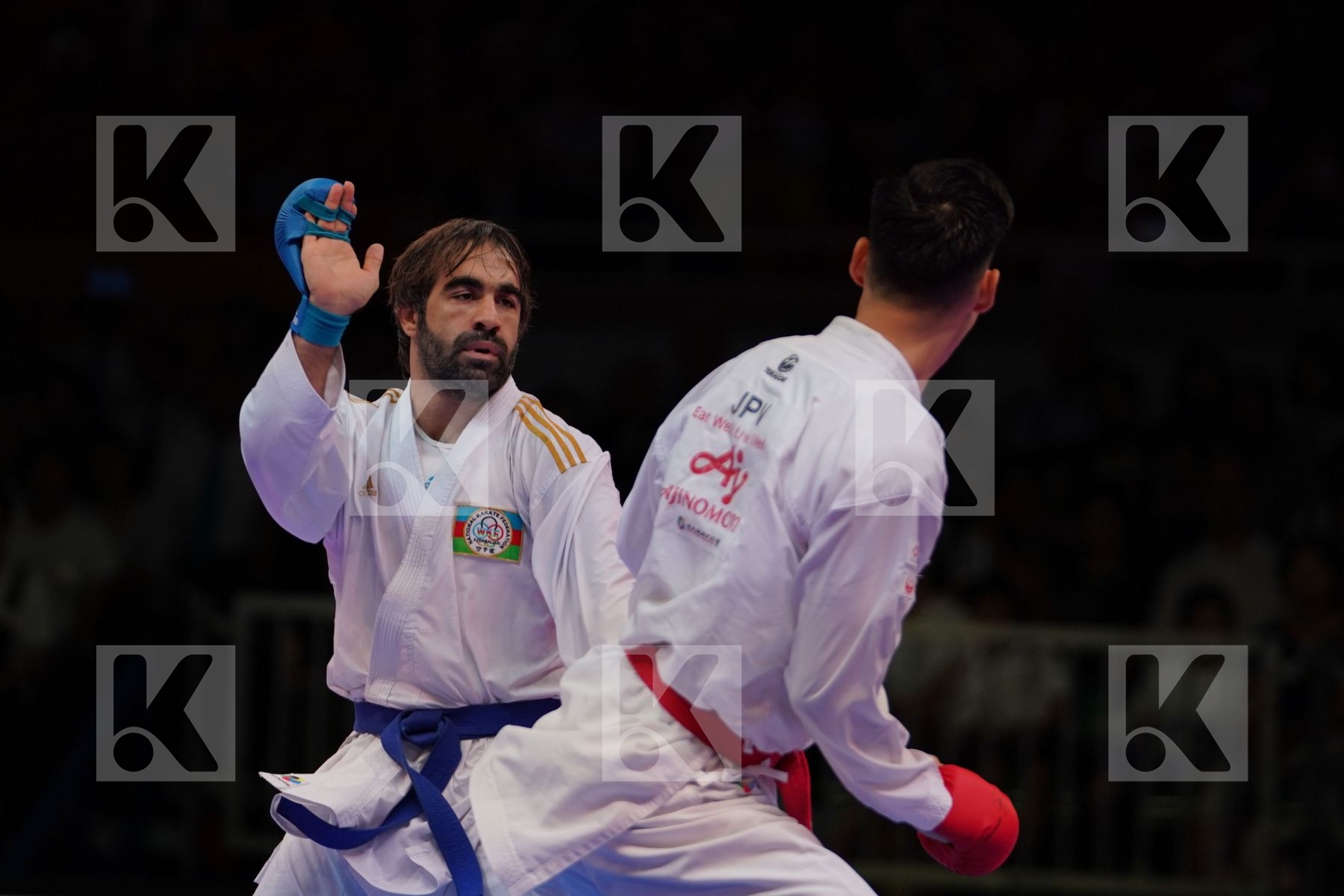 NISHIMURA KEN (JAPAN) VS AGHAYEV RAFAEL (AZERBAIJAN) in Senior Kumite -75 Kg - Gold bout