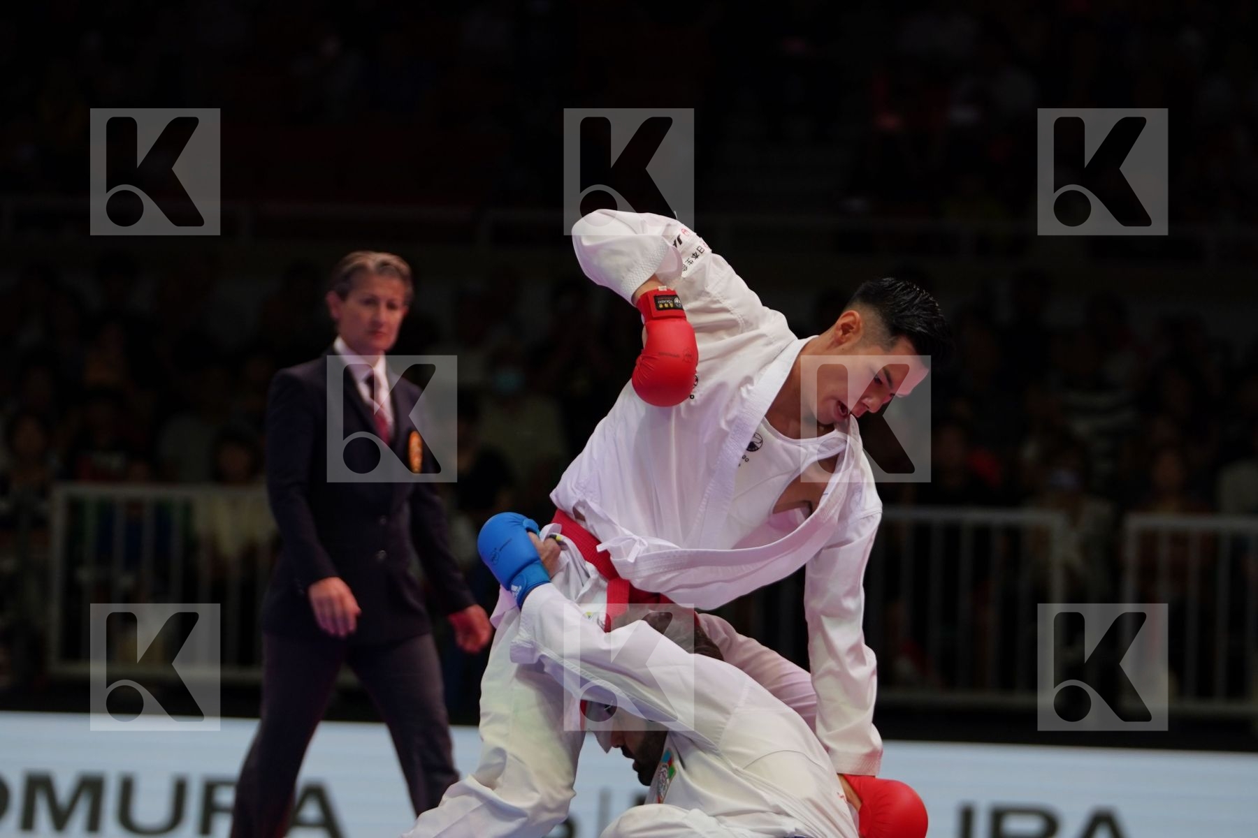 NISHIMURA KEN (JAPAN) VS AGHAYEV RAFAEL (AZERBAIJAN) in Senior Kumite -75 Kg - Gold bout