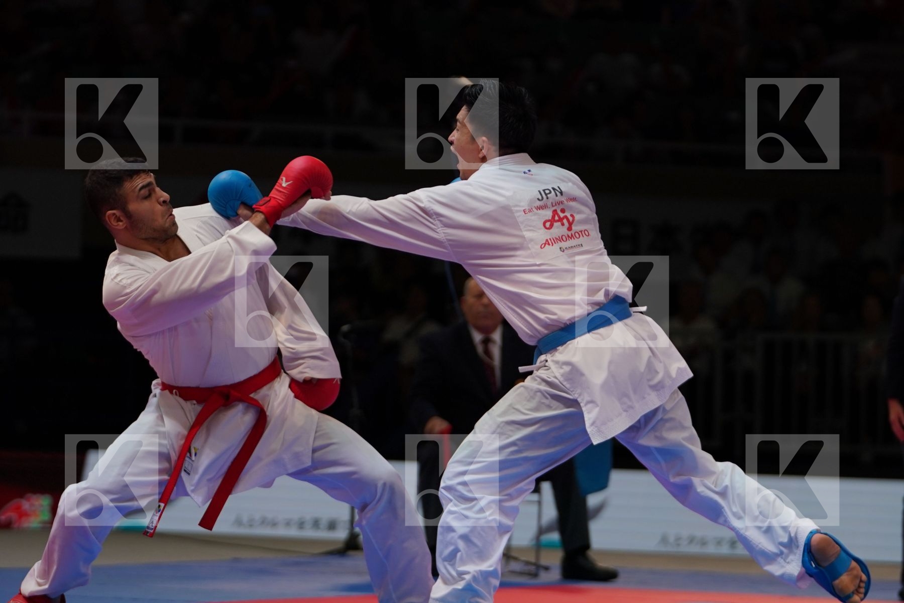 POORSHAB ZABIHOLLAH (IRAN) vs ARAGA RYUTARO (JAPAN) in Senior Kumite -84 Kg - Gold bout