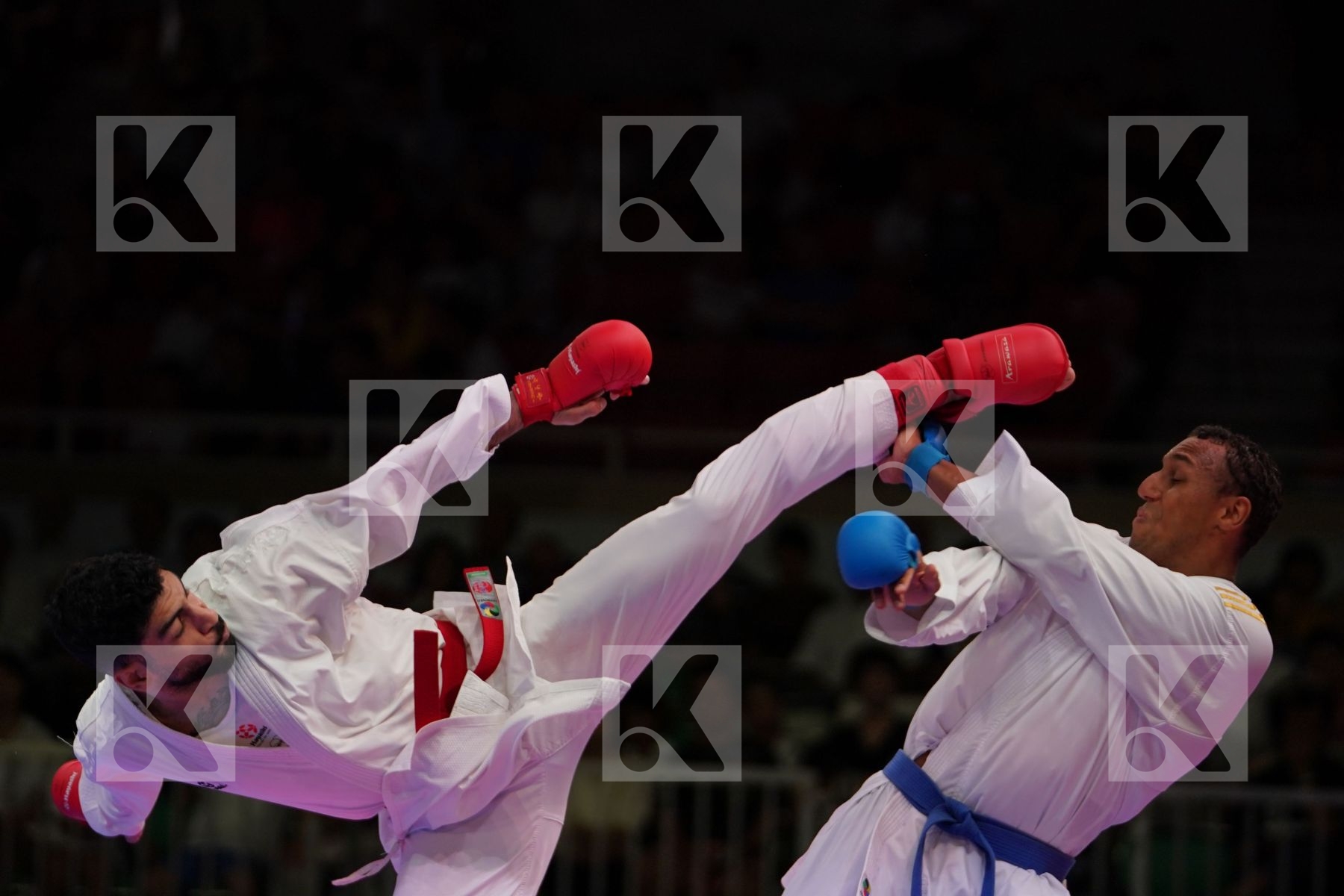 ABAZARI SALEH (IRAN) vs HORNE JONATHAN (GERMANY) in Senior Kumite 84+ Kg - Gold bout