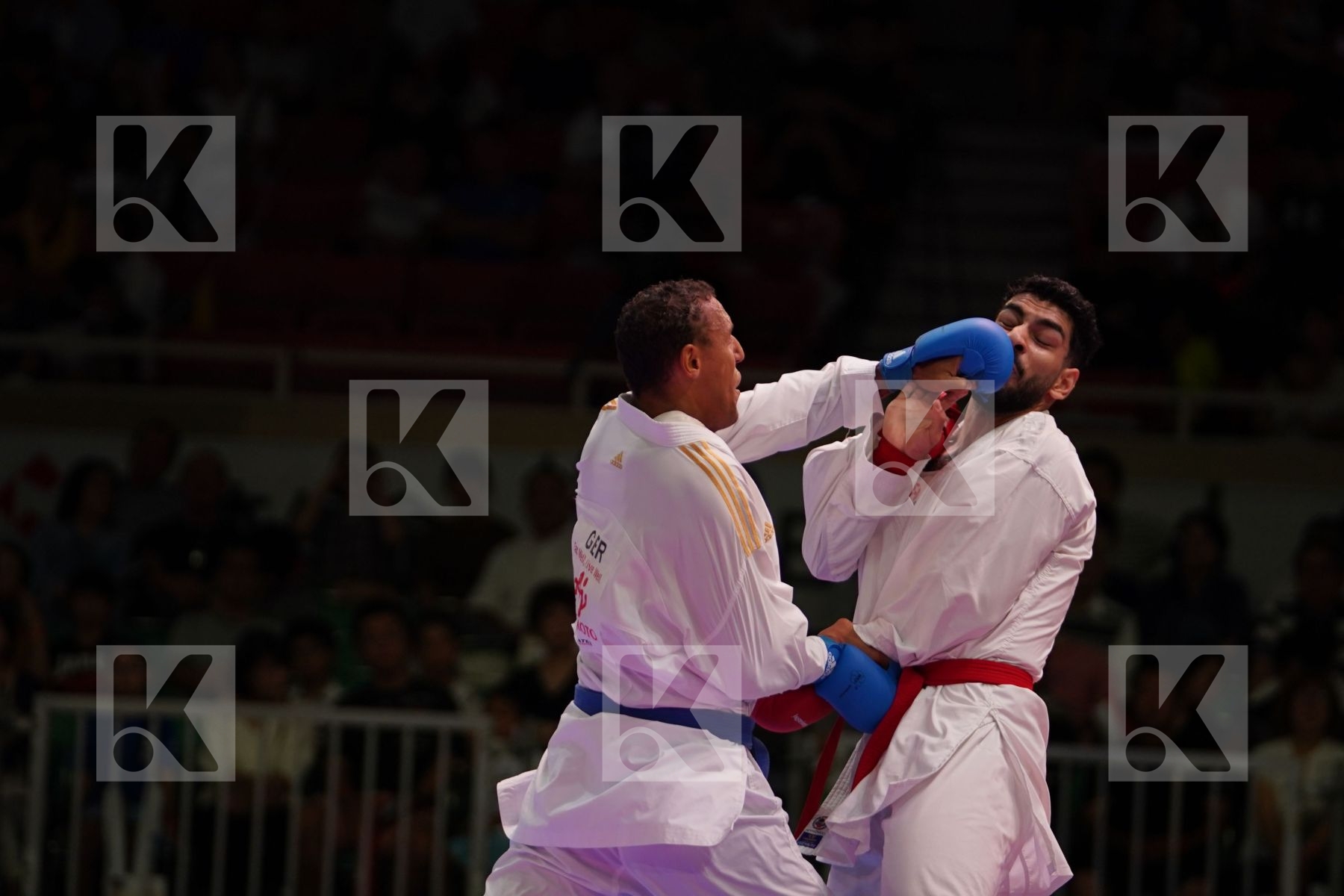 ABAZARI SALEH (IRAN) vs HORNE JONATHAN (GERMANY) in Senior Kumite 84+ Kg - Gold bout