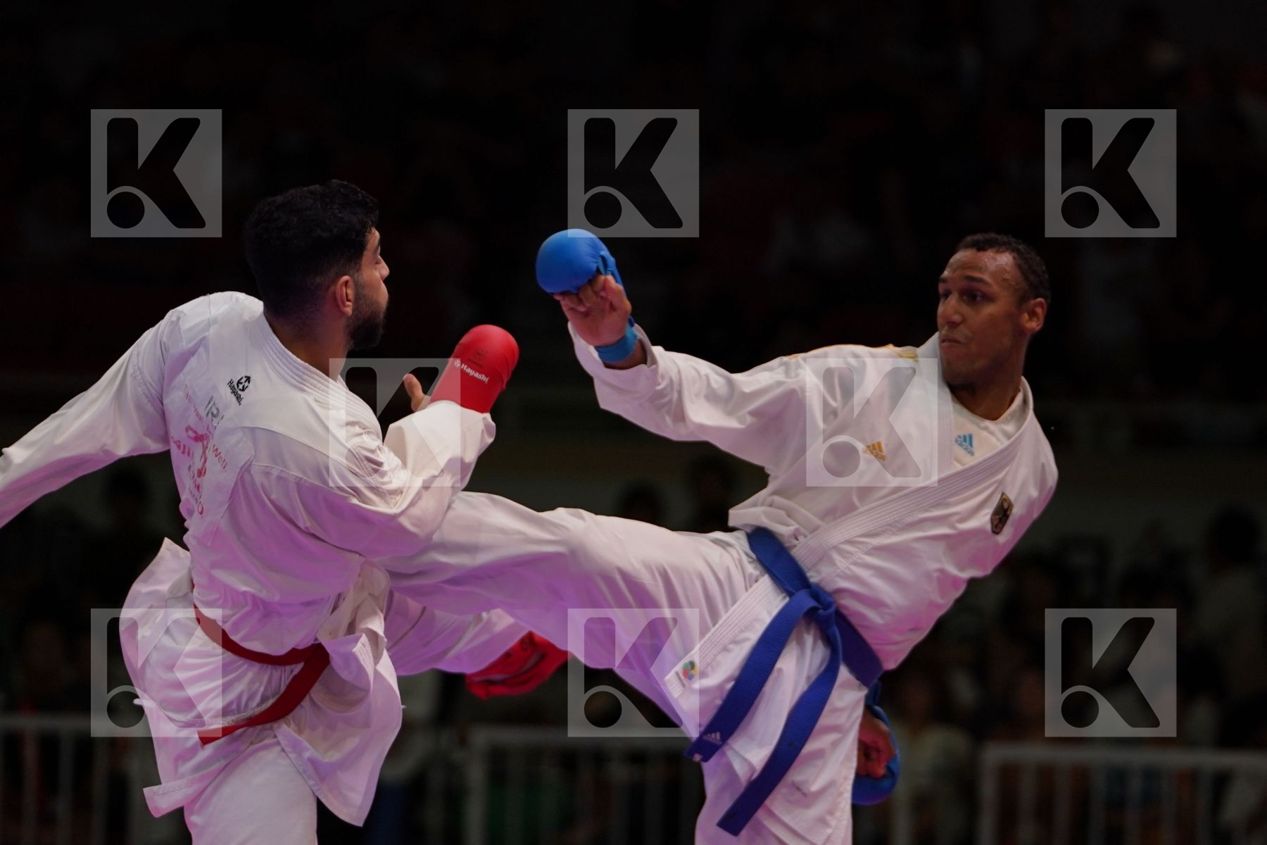 ABAZARI SALEH (IRAN) vs HORNE JONATHAN (GERMANY) in Senior Kumite 84+ Kg - Gold bout