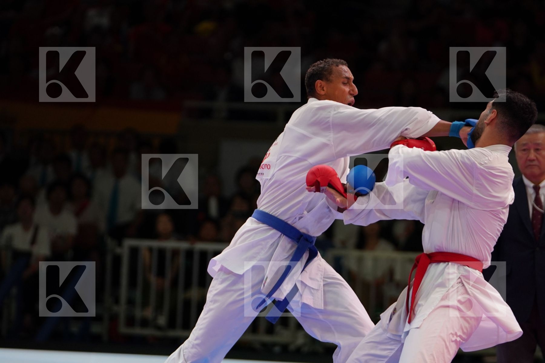 ABAZARI SALEH (IRAN) vs HORNE JONATHAN (GERMANY) in Senior Kumite 84+ Kg - Gold bout