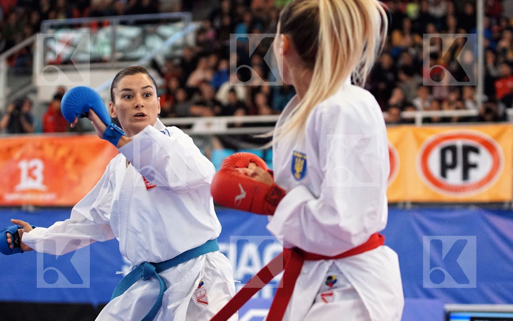 TERLIUGA ANZHELIKA (UKRAINE) vs YAKAN TUBA  (TURKEY) in Senior Kumite -55 Kg - Gold bout