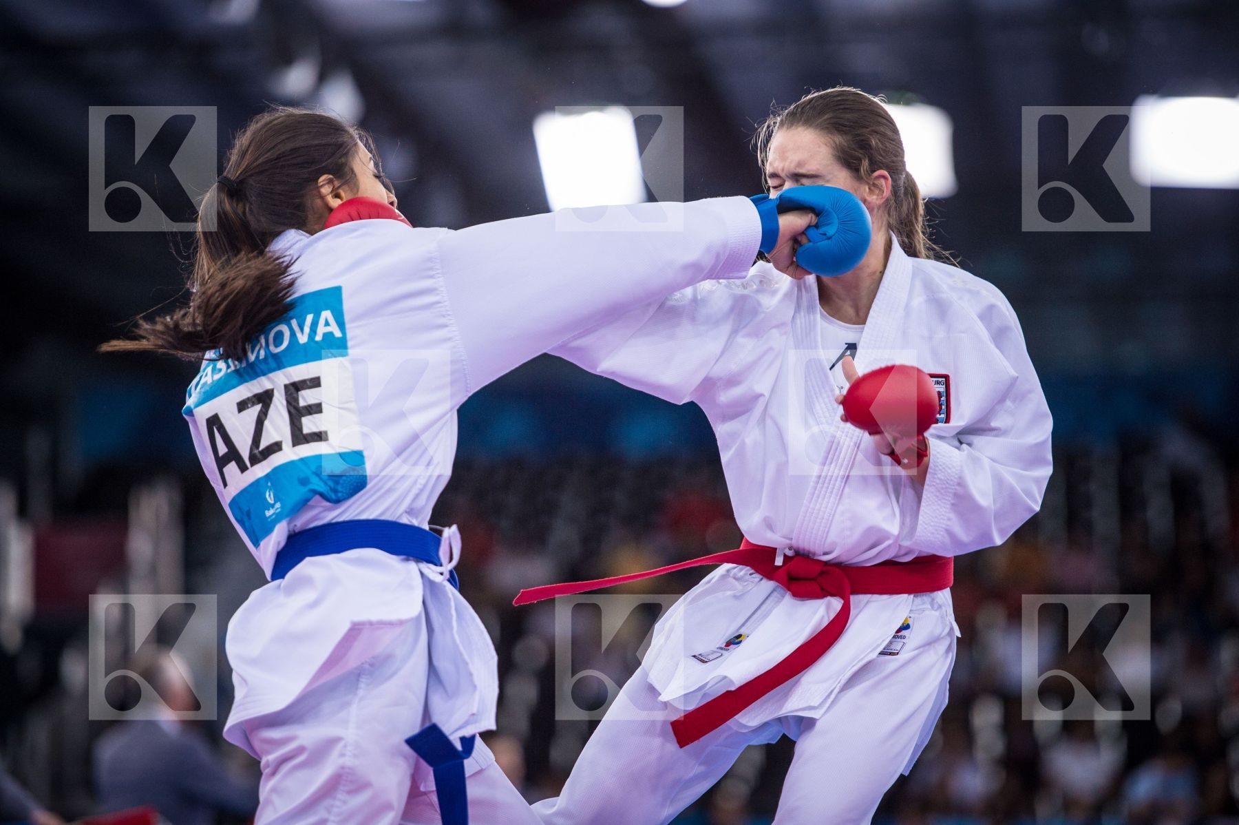 -55 kg Azerbaijan day1 Gasimova Ilaha kumite Luxembourg qualific