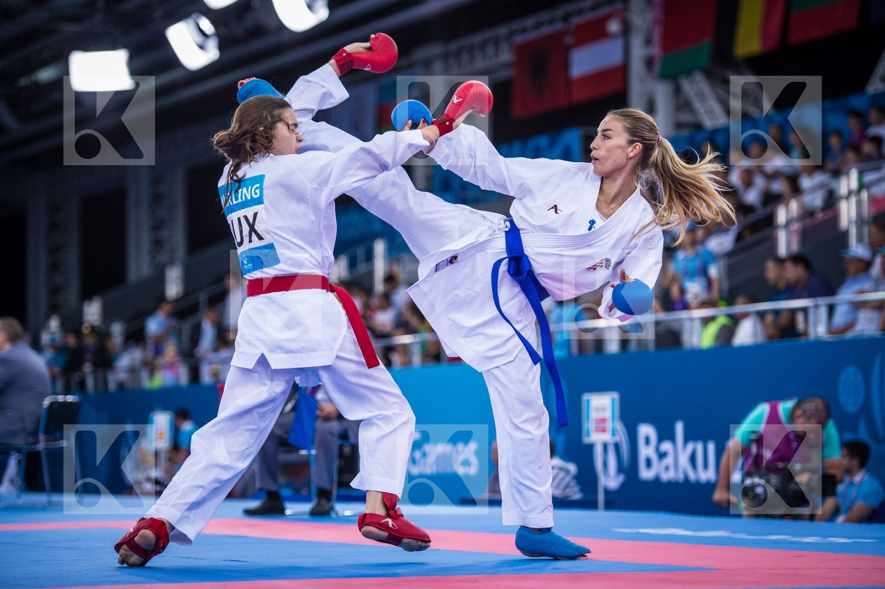 -55 kg Croatia day1 Kovacevic Jelena kumite Luxembourg qualifica