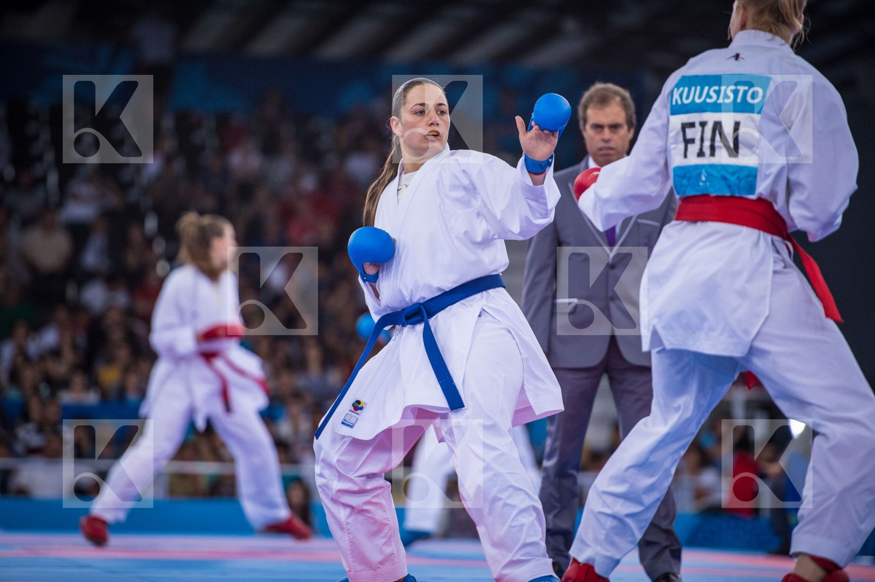 +68 kg Bulgaria day2 Finland Ganeva Borislava kumite Kuusisto He