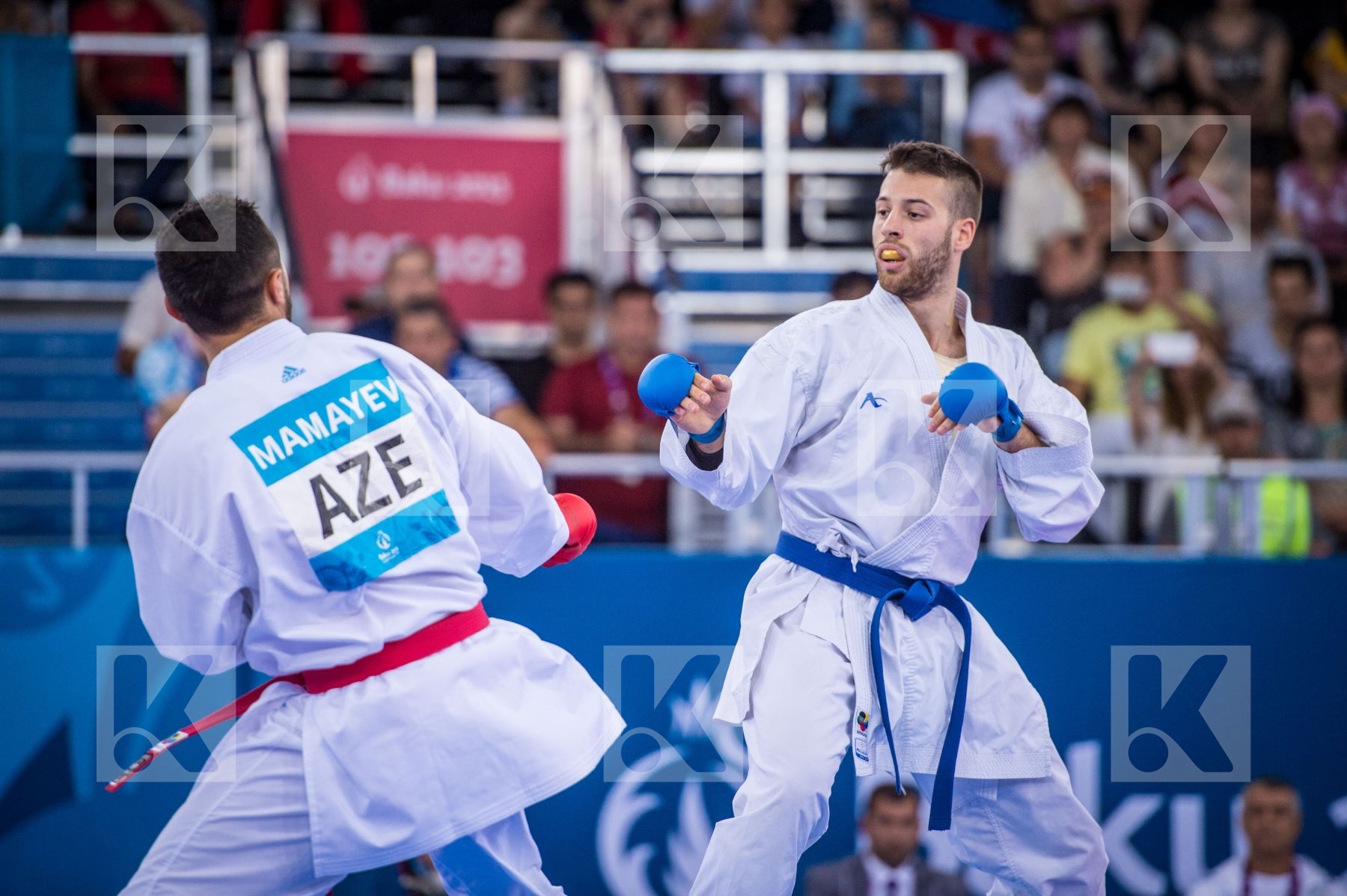 -84 kg Azerbaijan day2 Greece kumite Mamayev Aykhan qualificatio