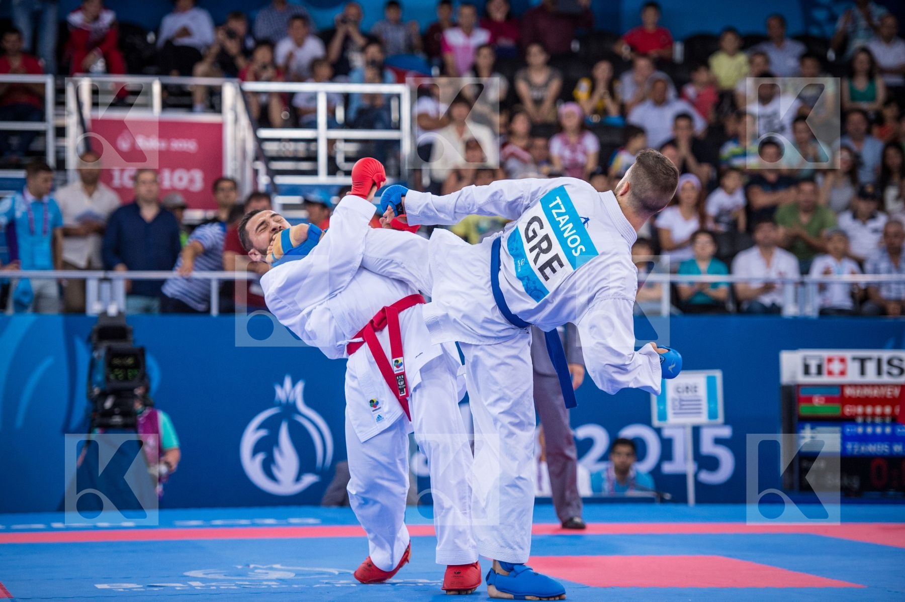 -84 kg Azerbaijan day2 Greece kumite Mamayev Aykhan qualificatio
