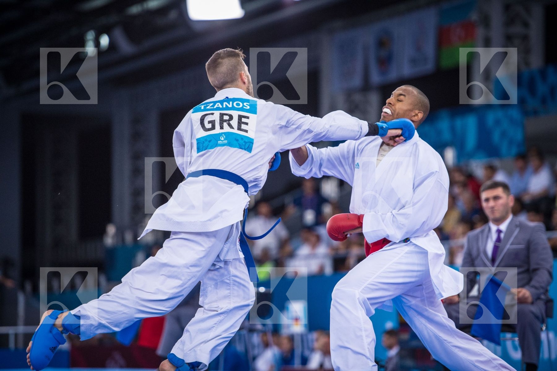 -84 kg day2 France Greece Grillon Kenji kumite qualification Tza
