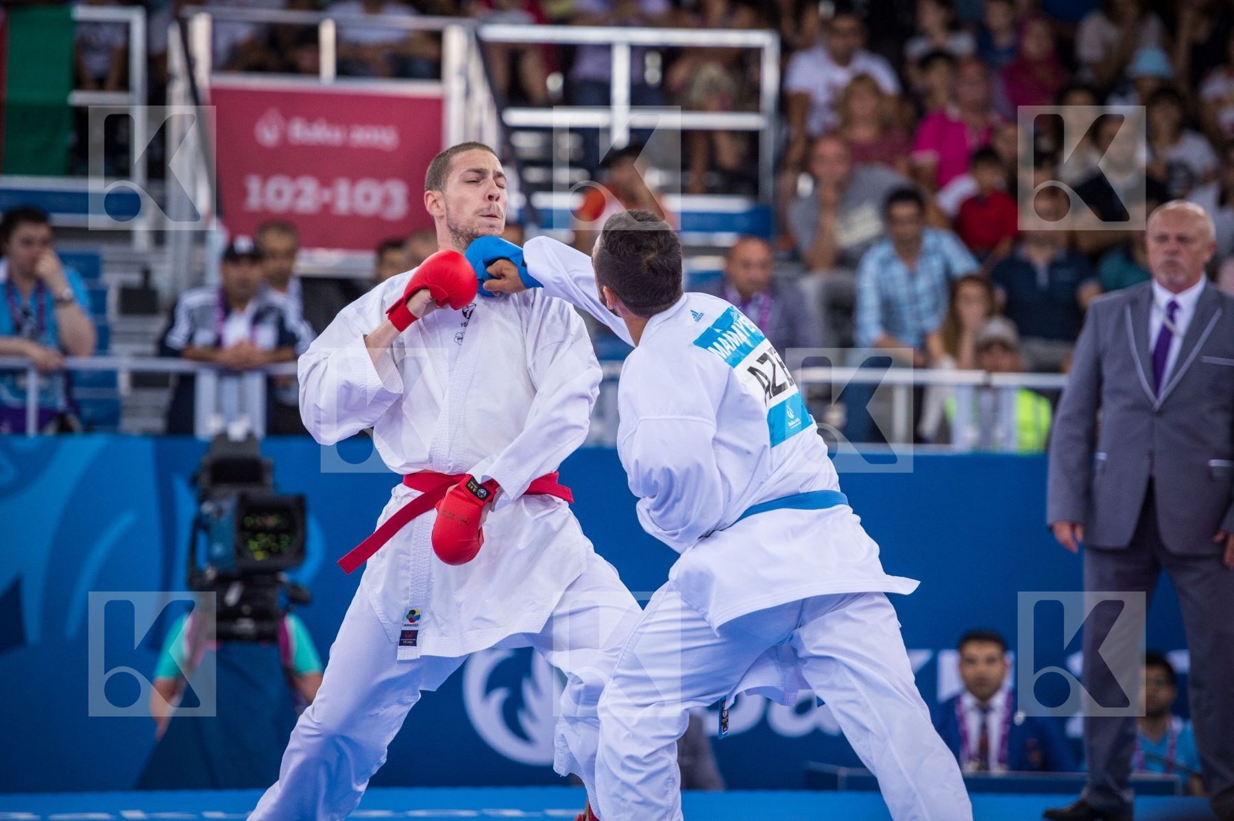 -84 kg Azerbaijan day2 Karaqi Alvin Kosovo kumite Mamayev Aykhan