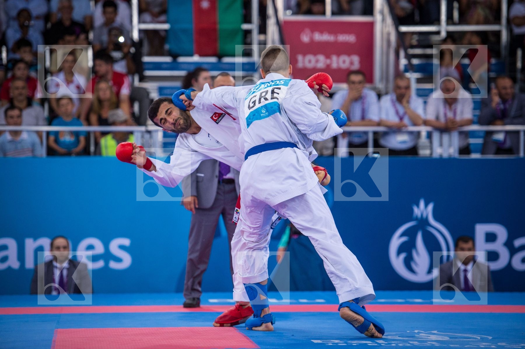 -84 kg Aktas Ugur day2 Greece kumite qualification Turkey Tzanos