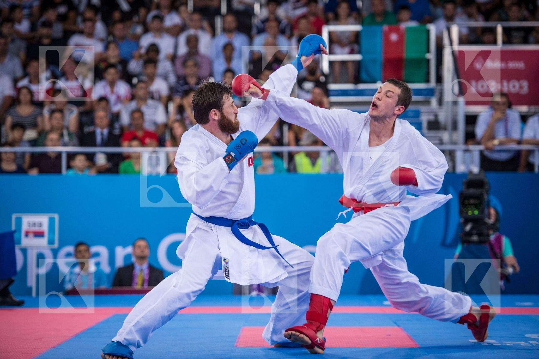 +84 kg Bitevic Slobodan day2 Erkan Enes kumite qualification Ser
