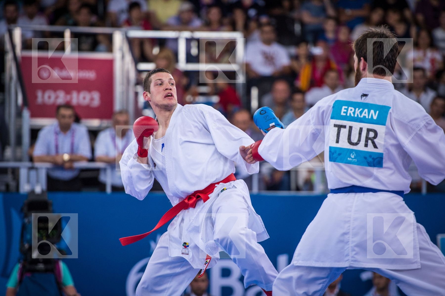 +84 kg Bitevic Slobodan day2 Erkan Enes kumite qualification Ser